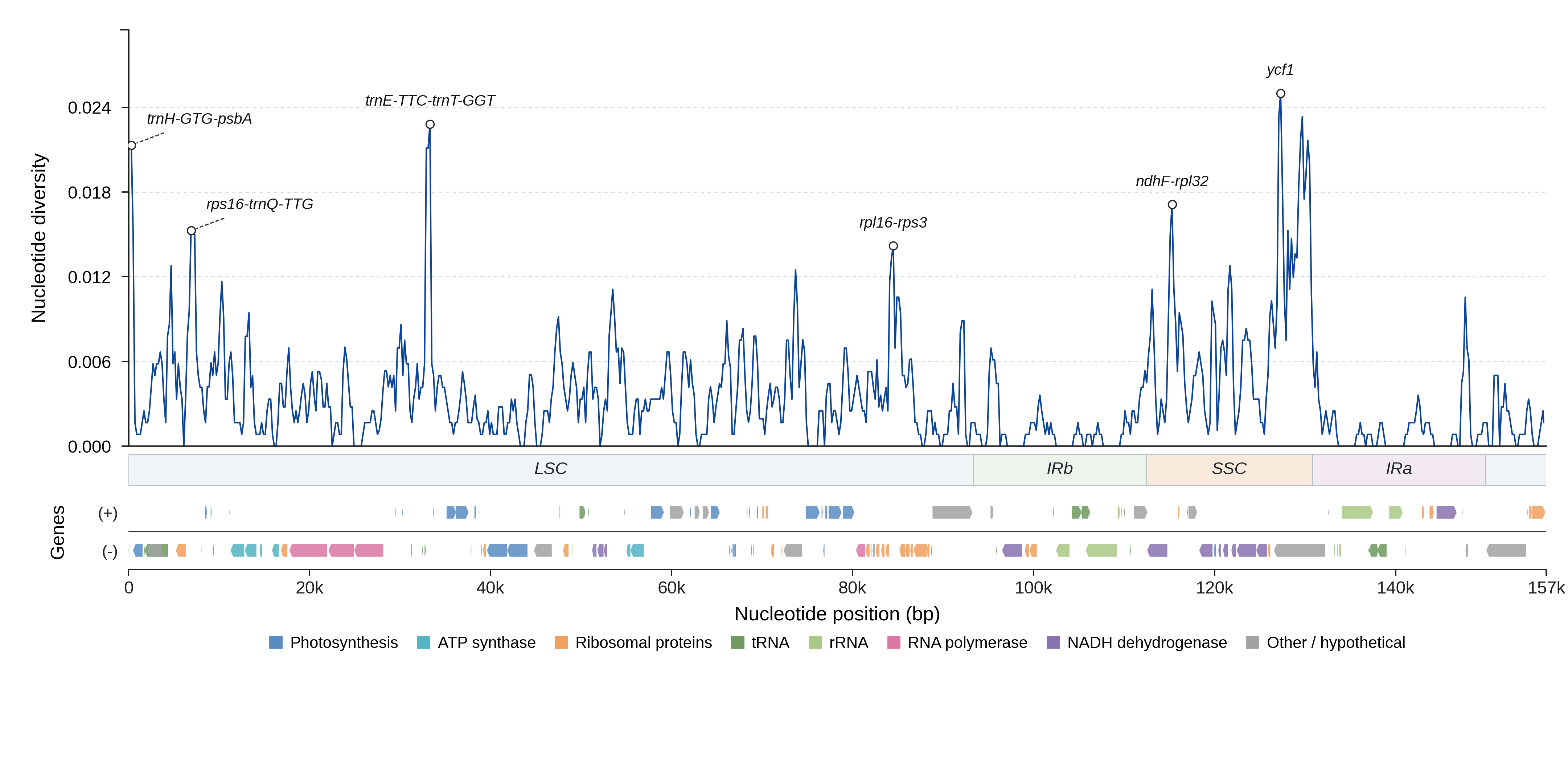 Sliding-window nucleotide diversity