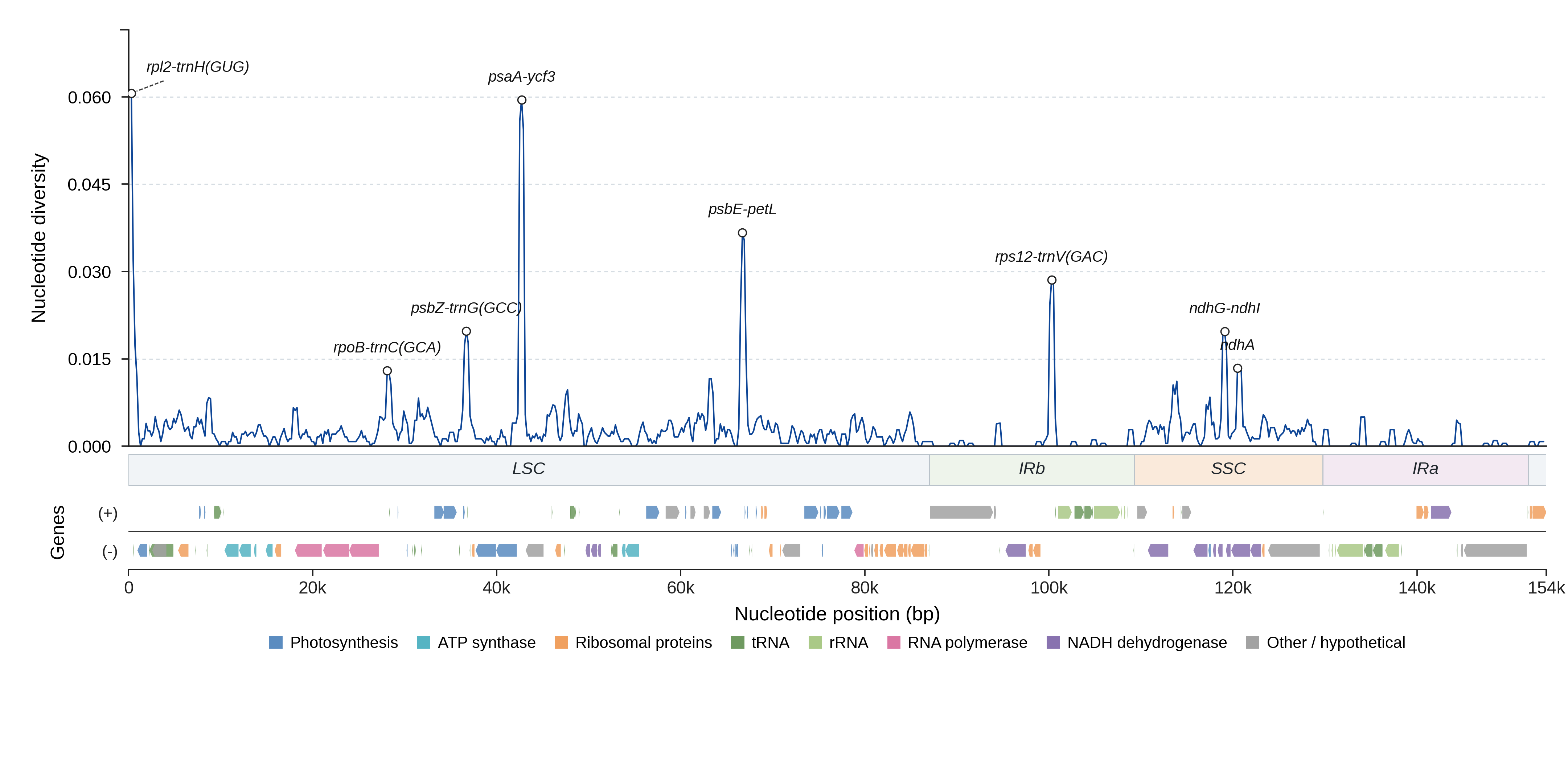 Sliding-window nucleotide diversity