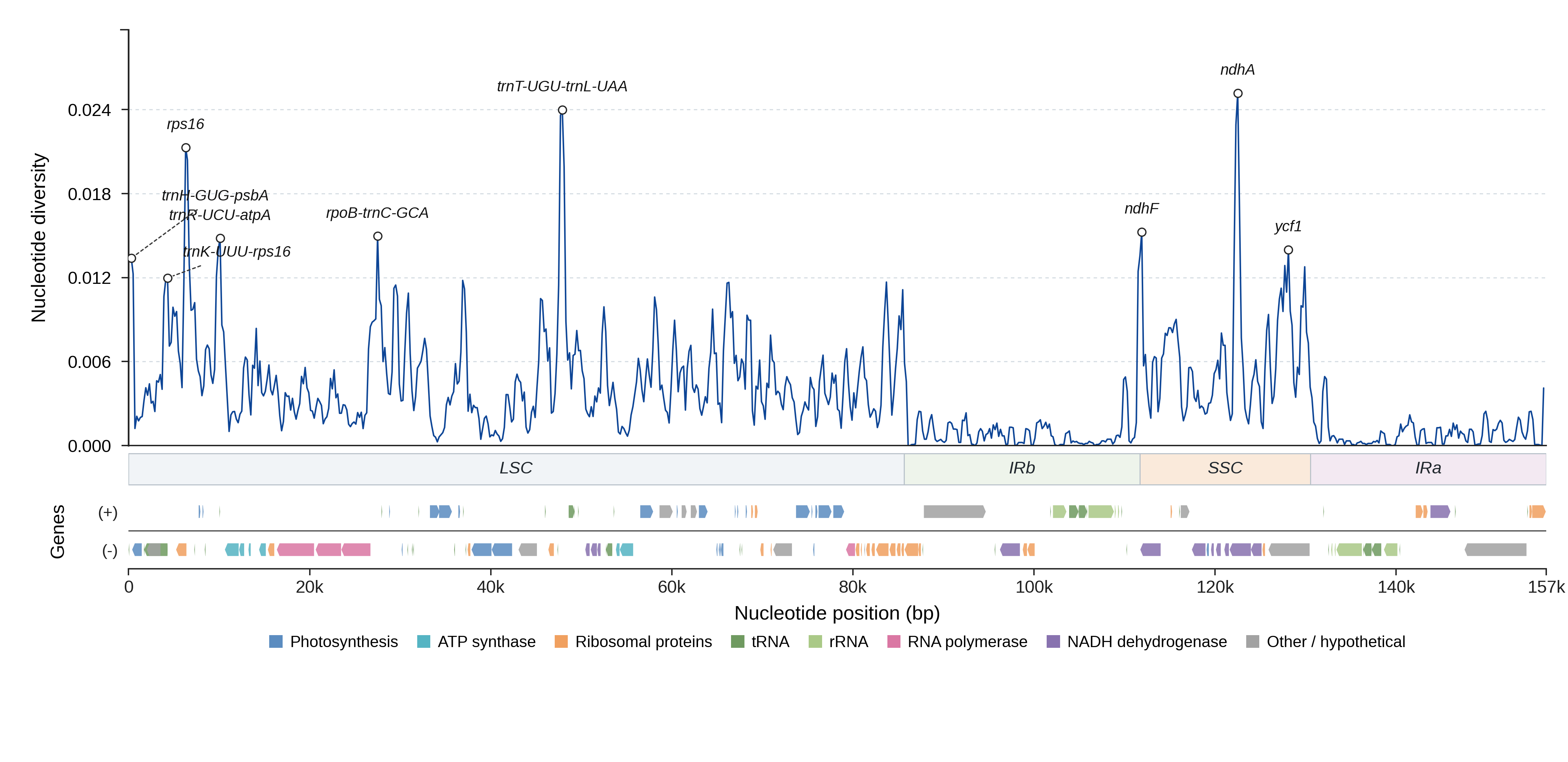 Sliding-window nucleotide diversity