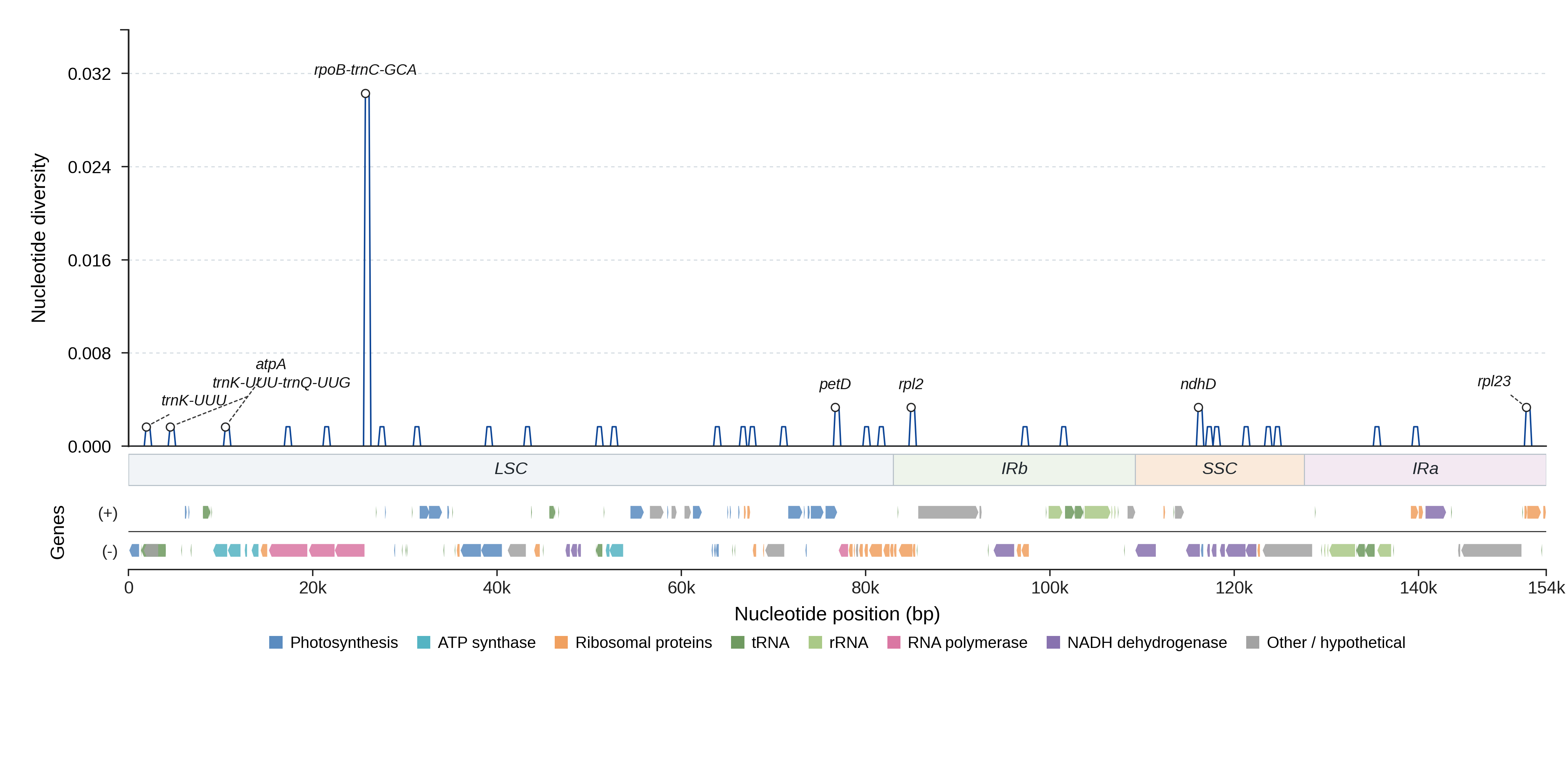 Sliding-window nucleotide diversity