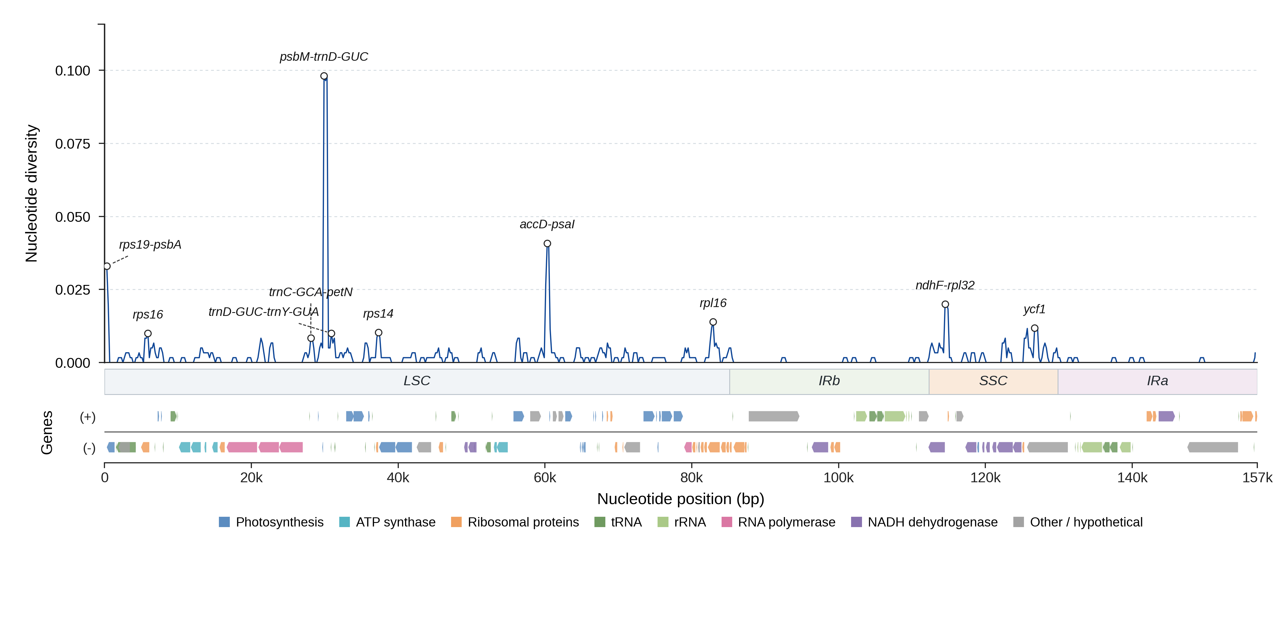 Sliding-window nucleotide diversity