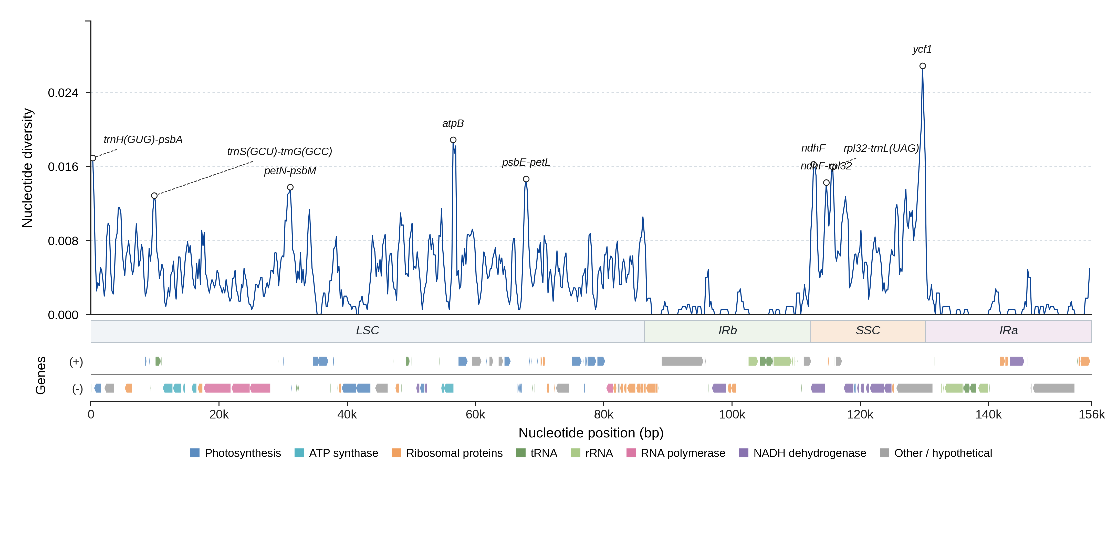 Sliding-window nucleotide diversity