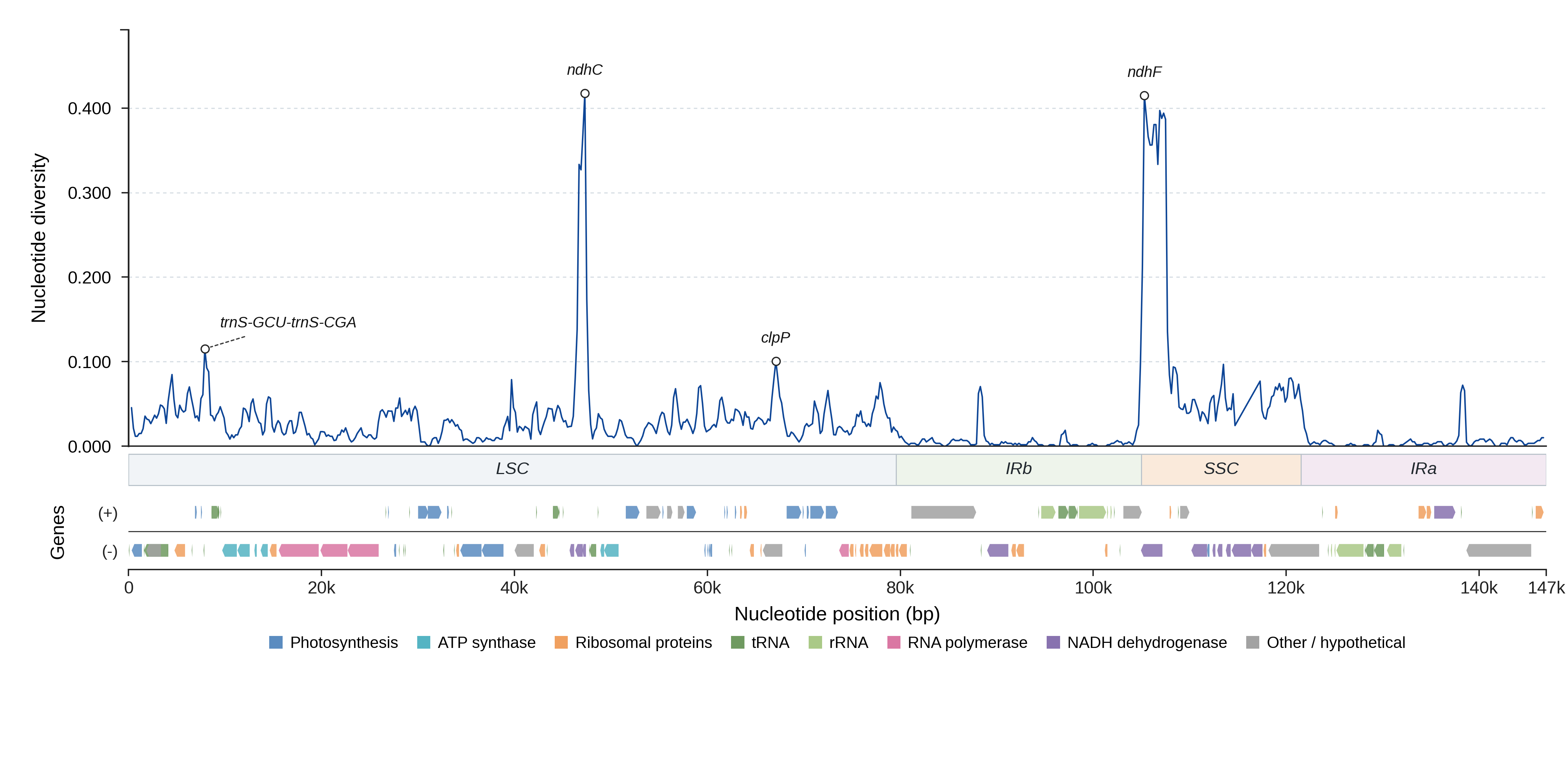Sliding-window nucleotide diversity