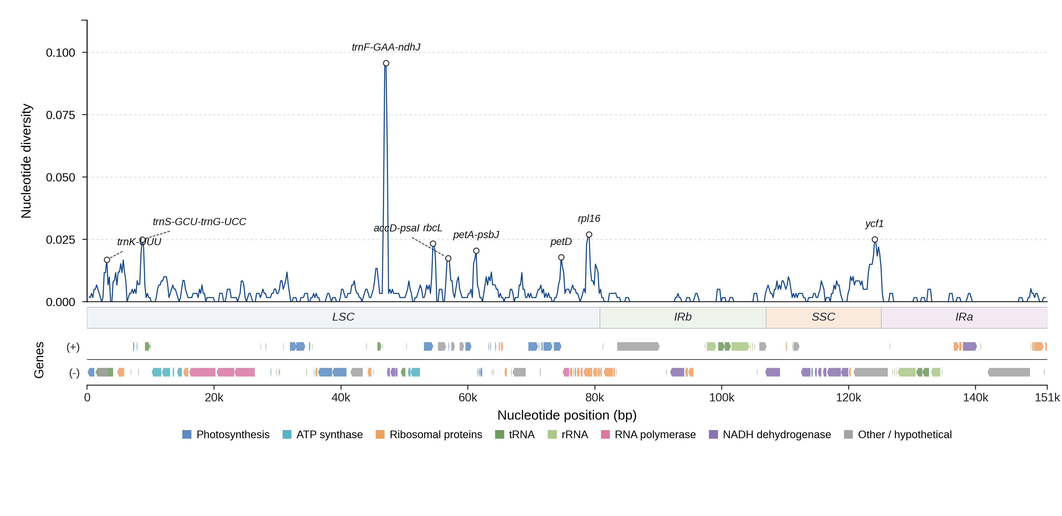 Sliding-window nucleotide diversity