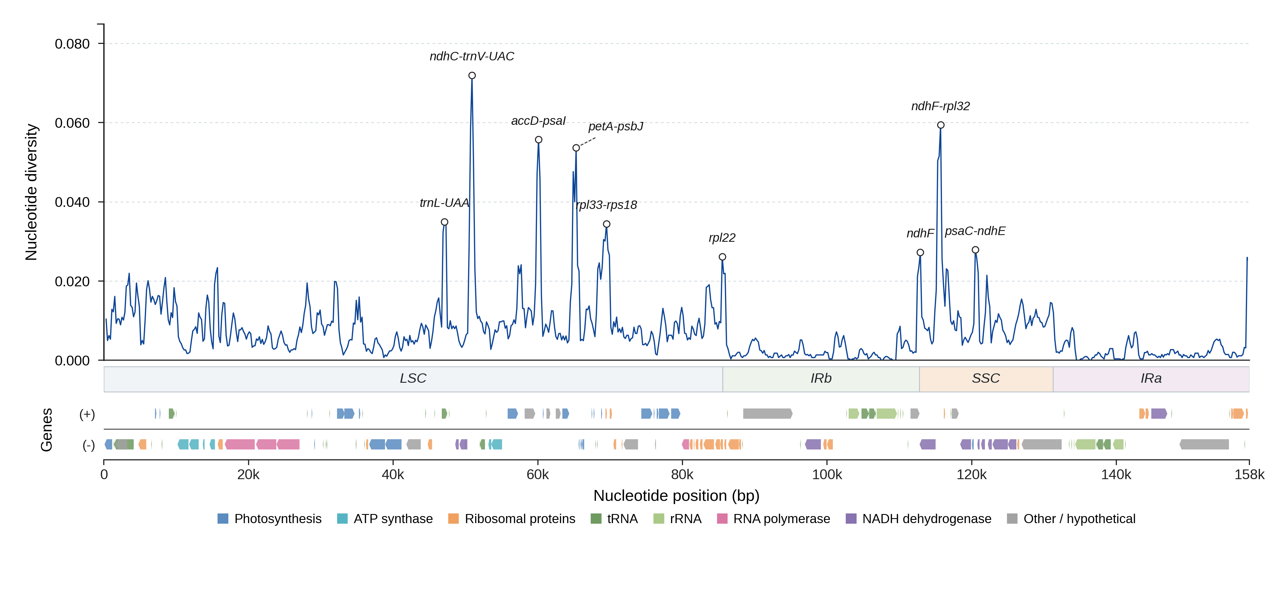 Sliding-window nucleotide diversity