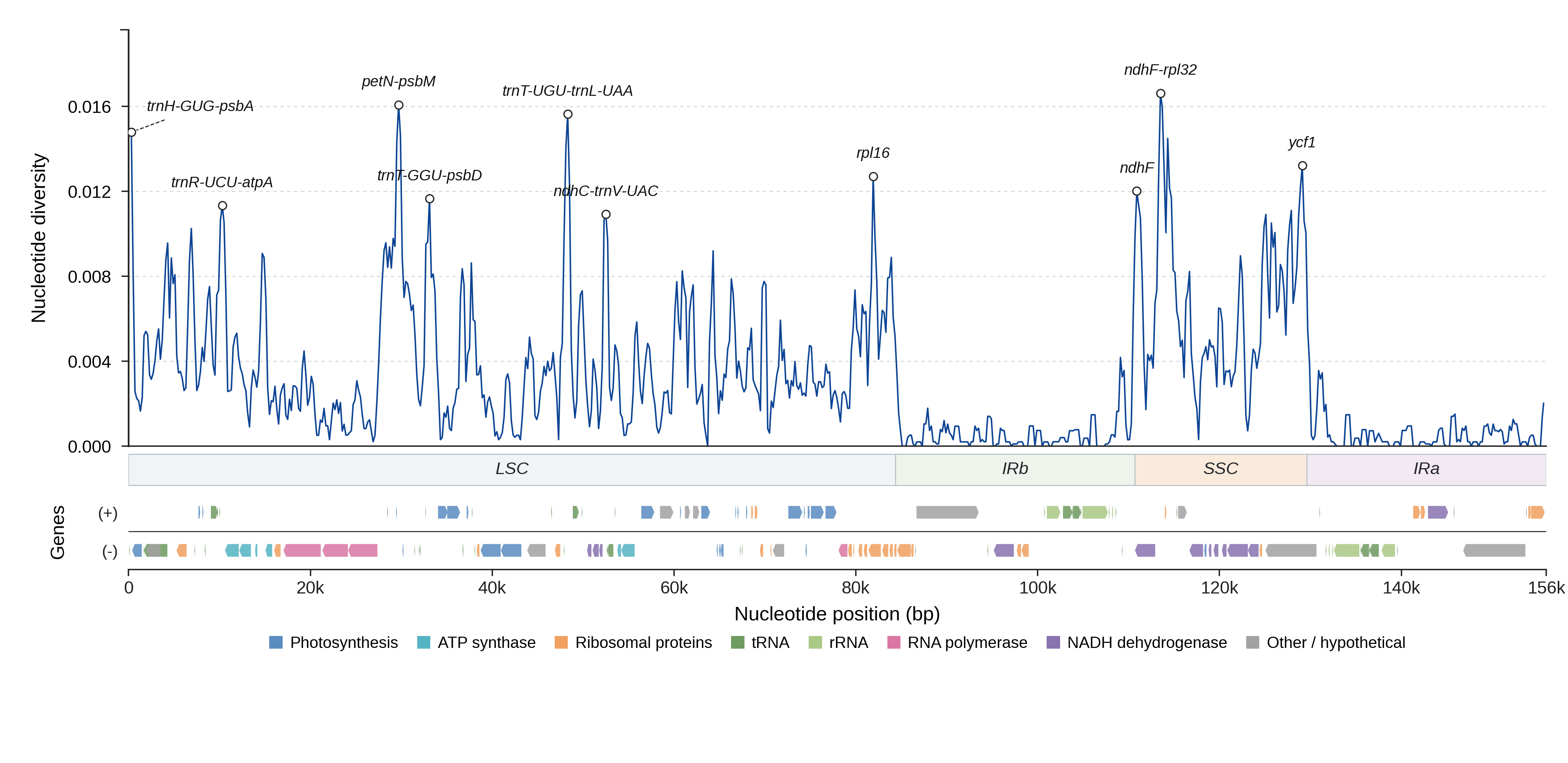 Sliding-window nucleotide diversity