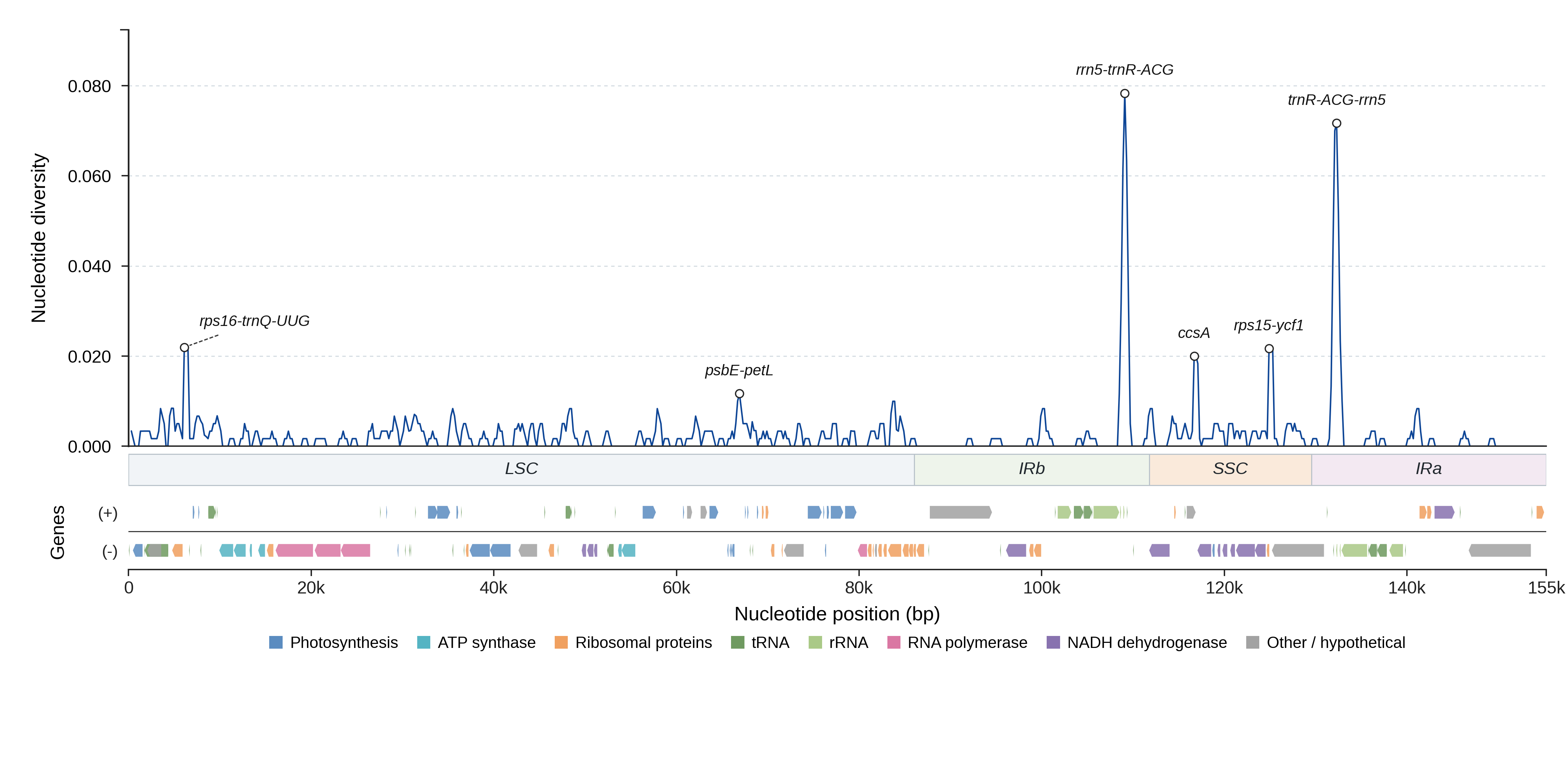 Sliding-window nucleotide diversity