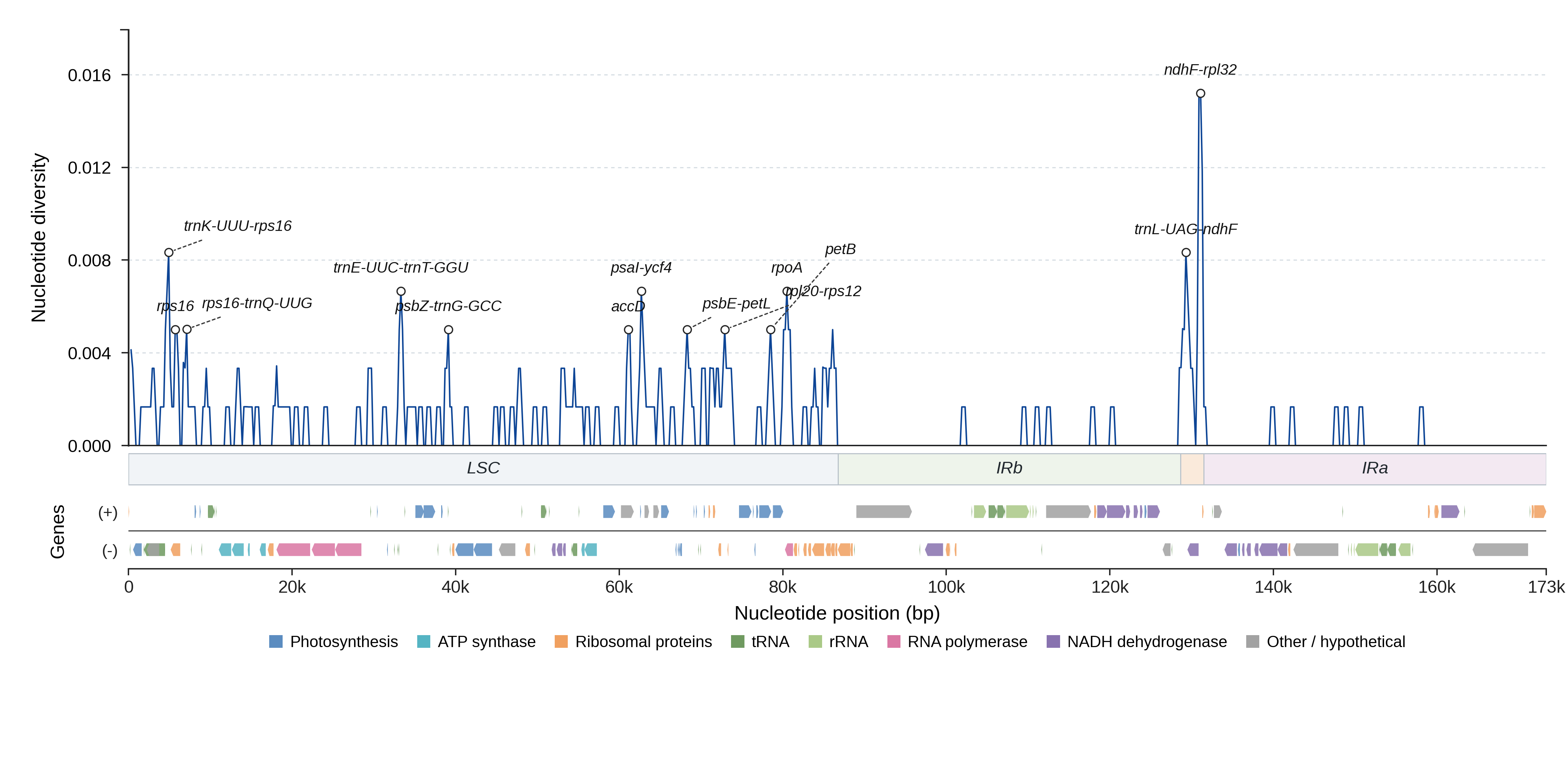 Sliding-window nucleotide diversity