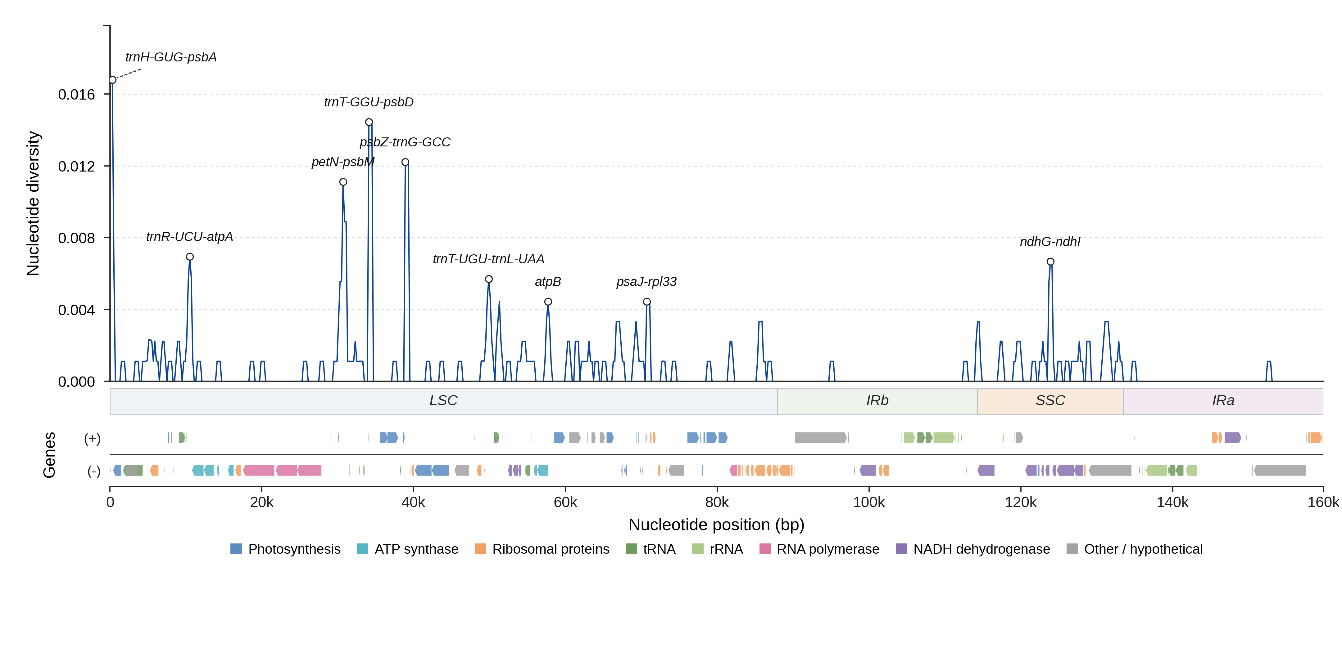 Sliding-window nucleotide diversity