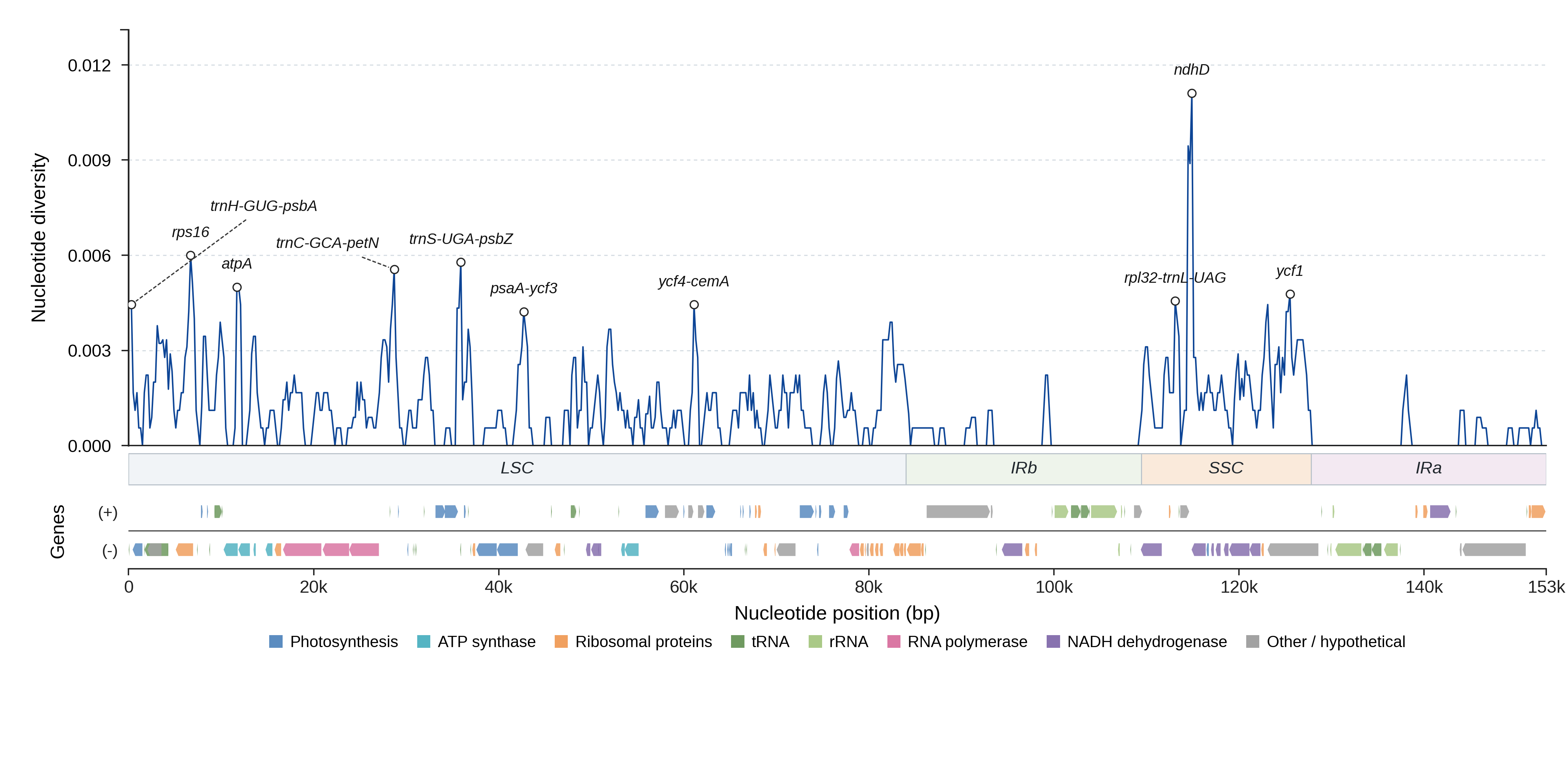 Sliding-window nucleotide diversity