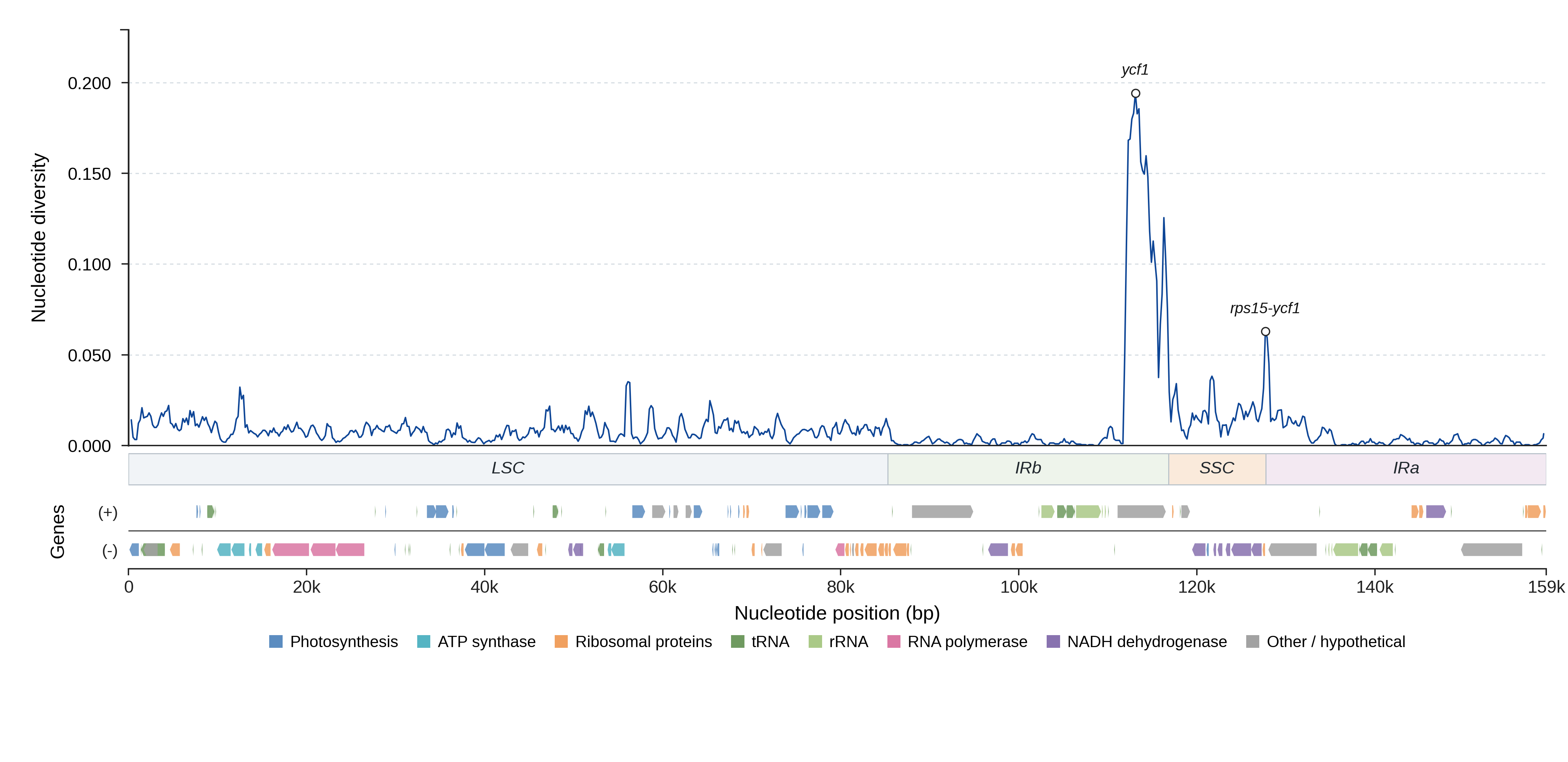 Sliding-window nucleotide diversity