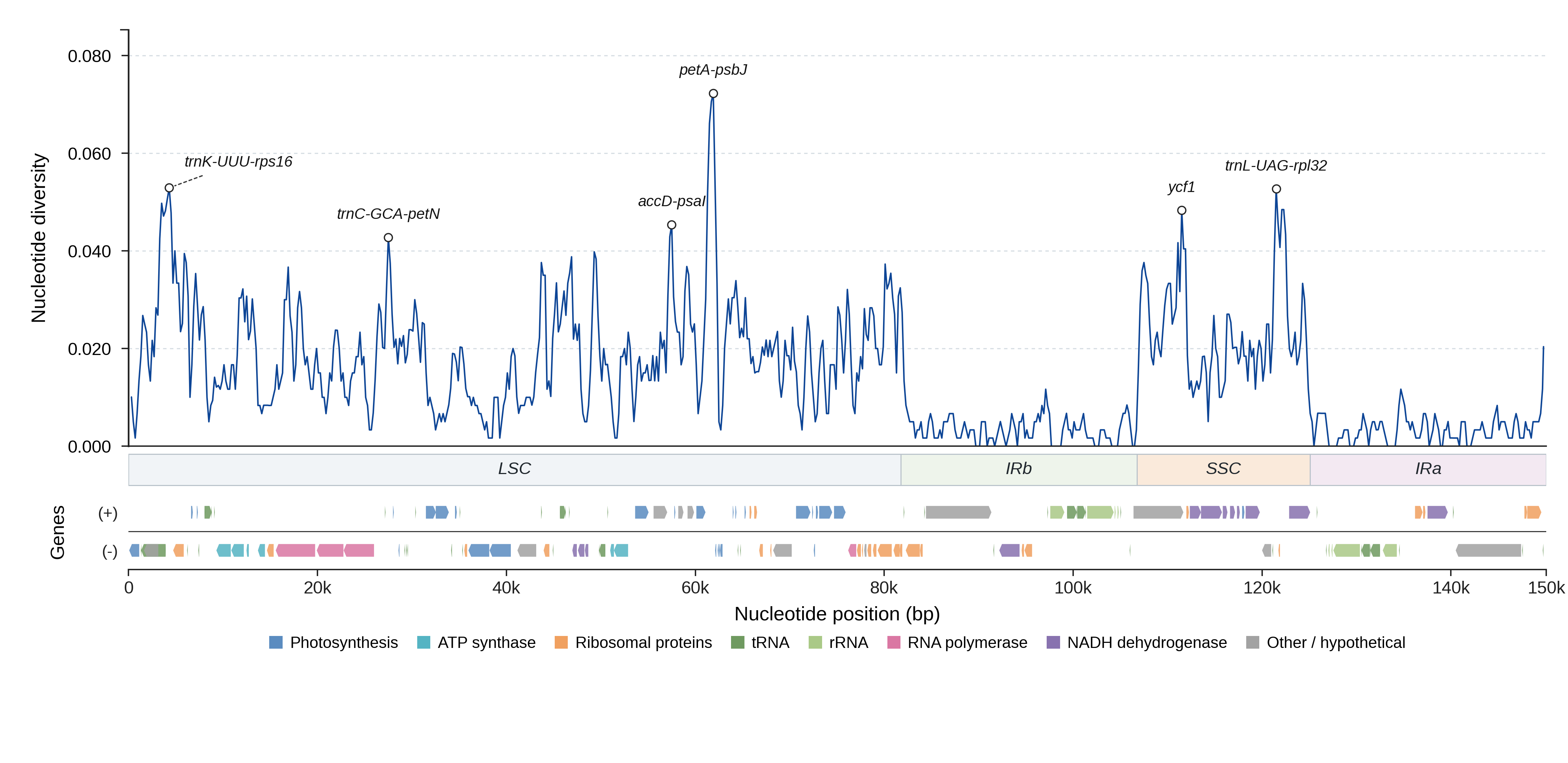 Sliding-window nucleotide diversity
