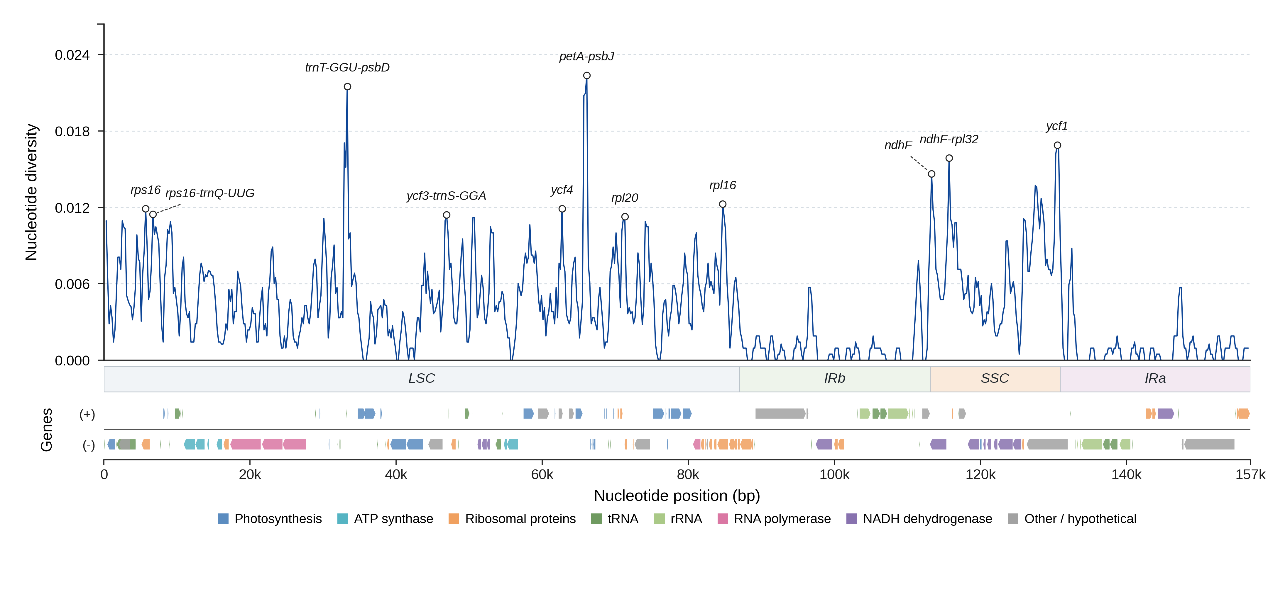 Sliding-window nucleotide diversity