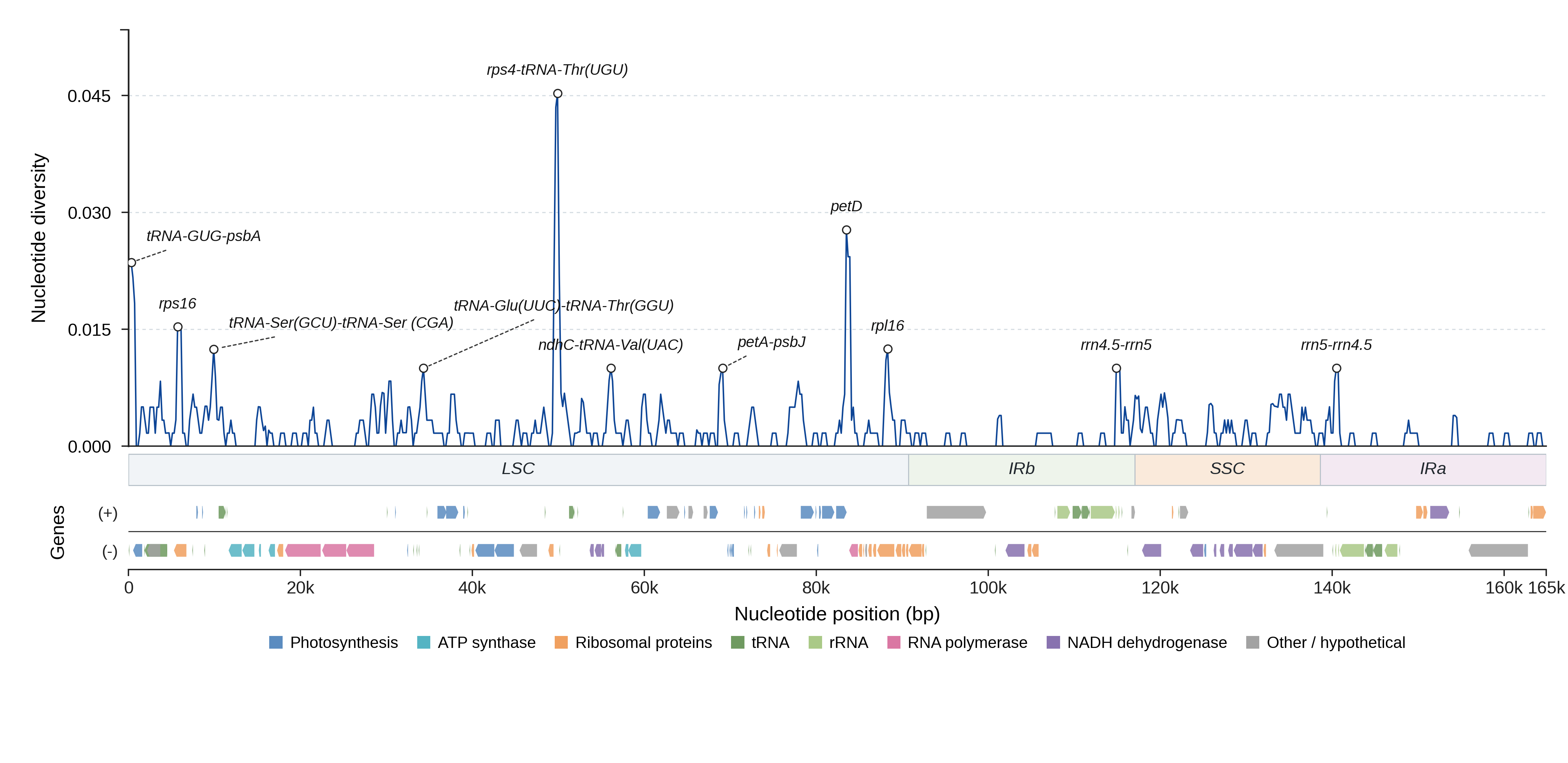 Sliding-window nucleotide diversity
