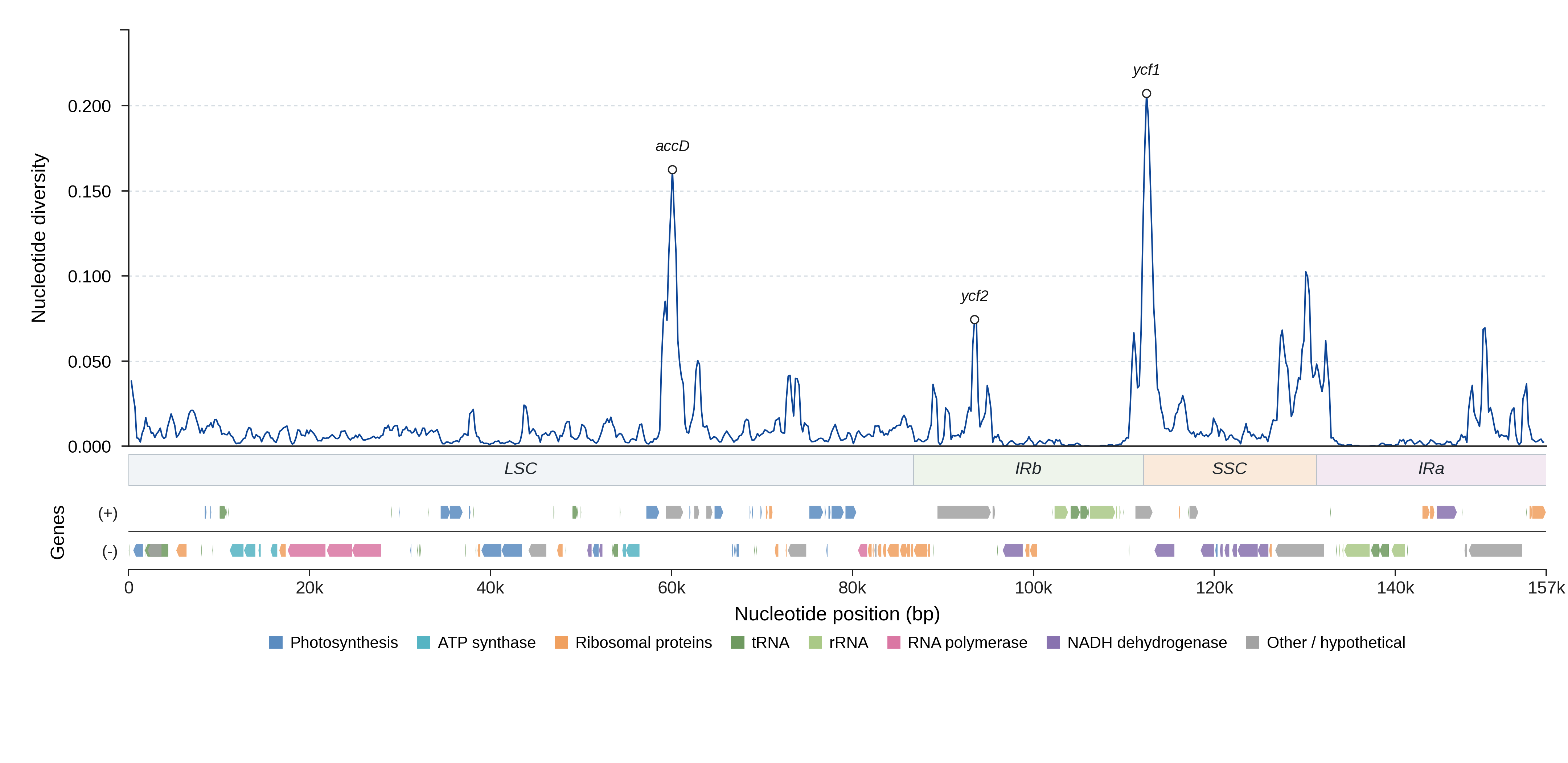 Sliding-window nucleotide diversity