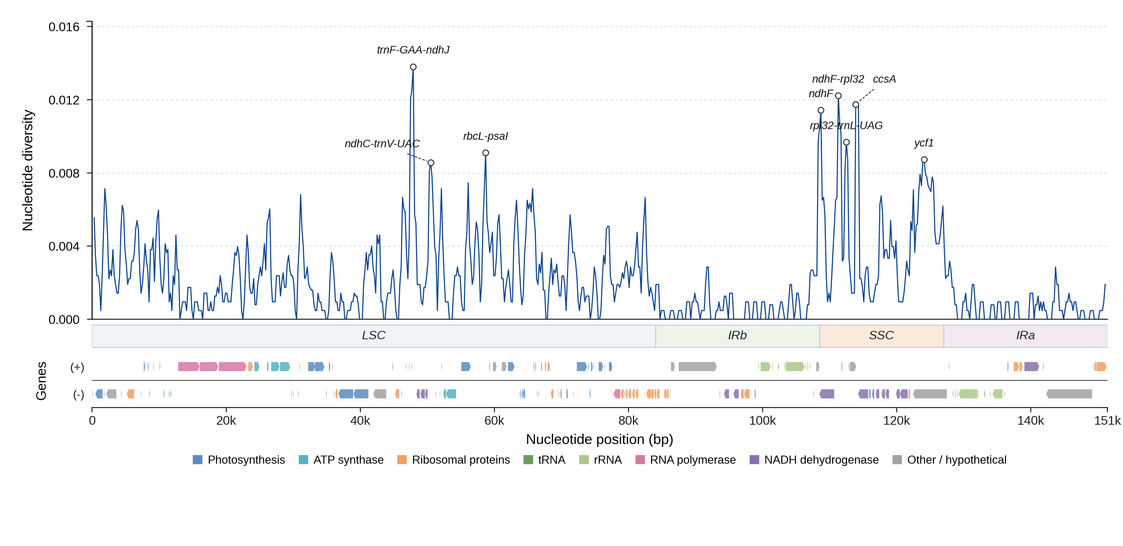 Sliding-window nucleotide diversity