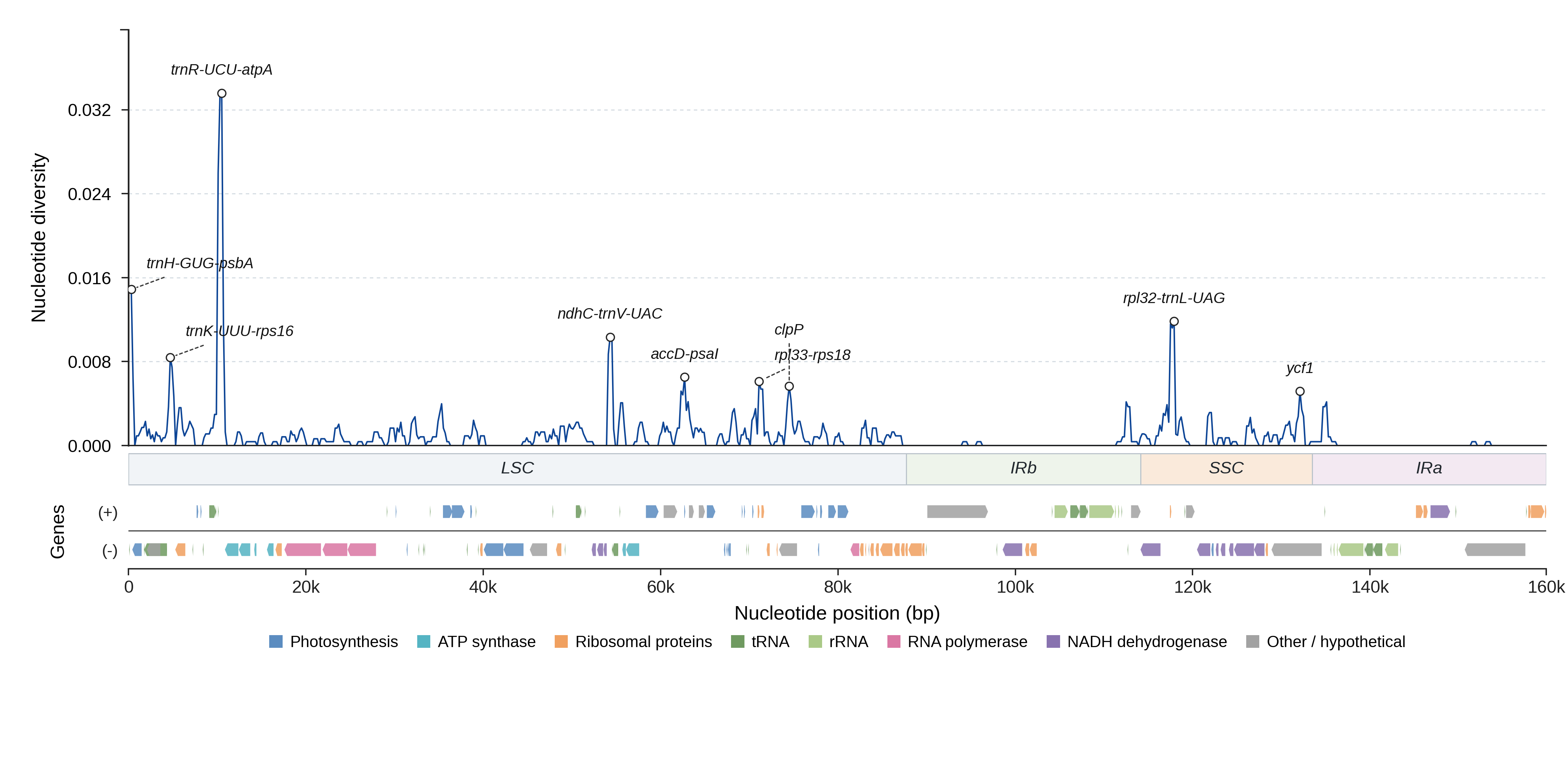 Sliding-window nucleotide diversity