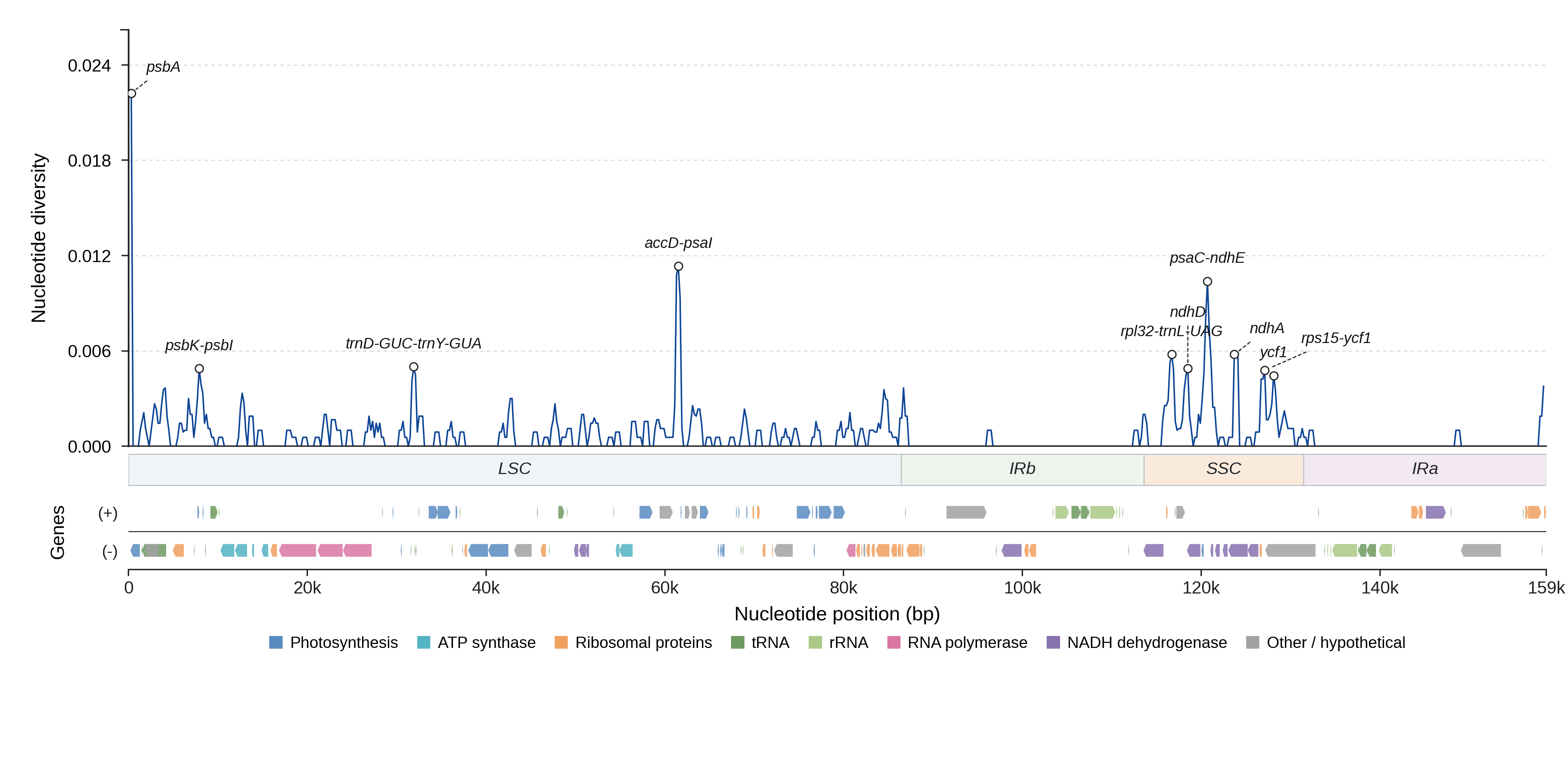 Sliding-window nucleotide diversity