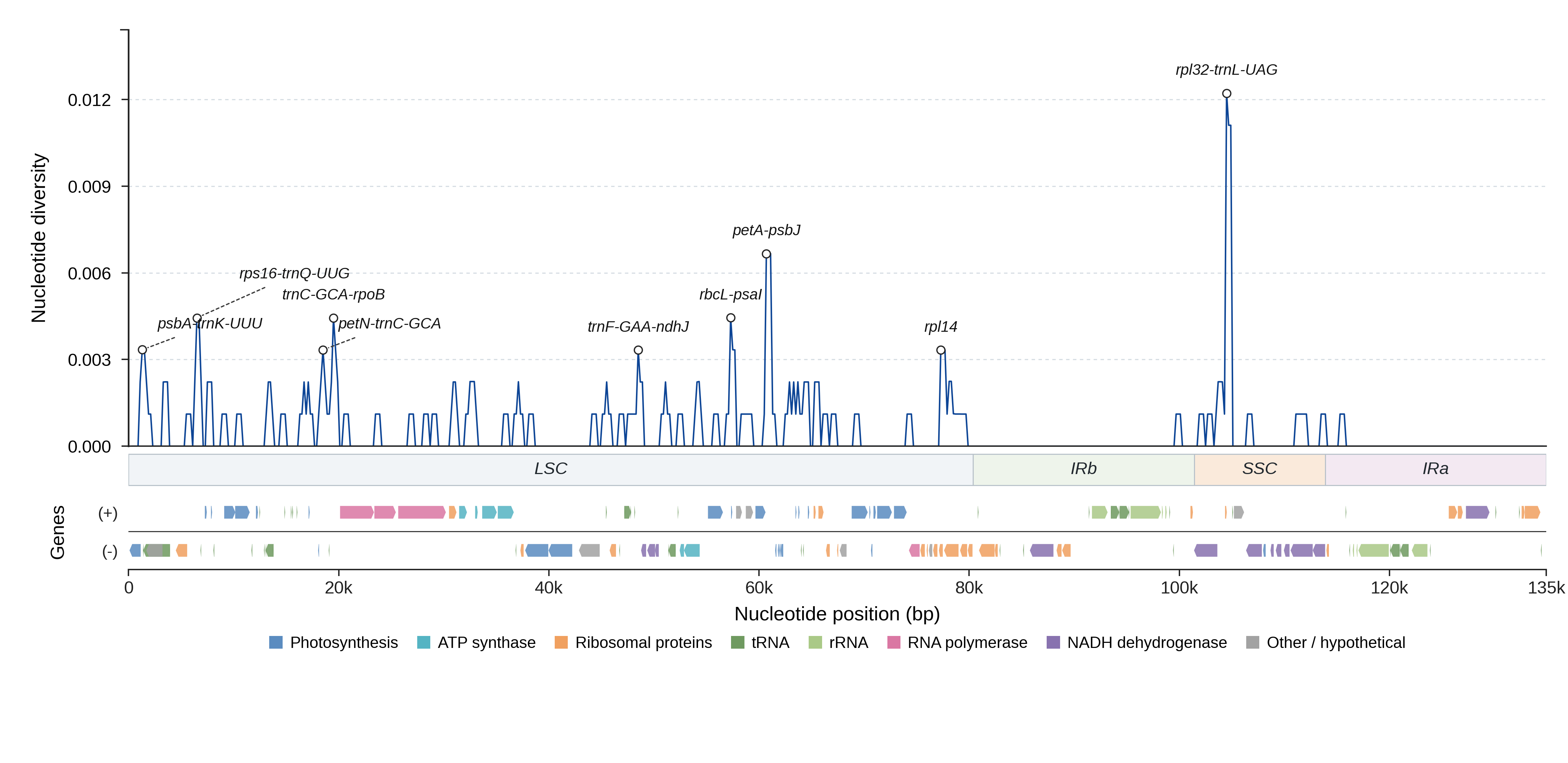 Sliding-window nucleotide diversity