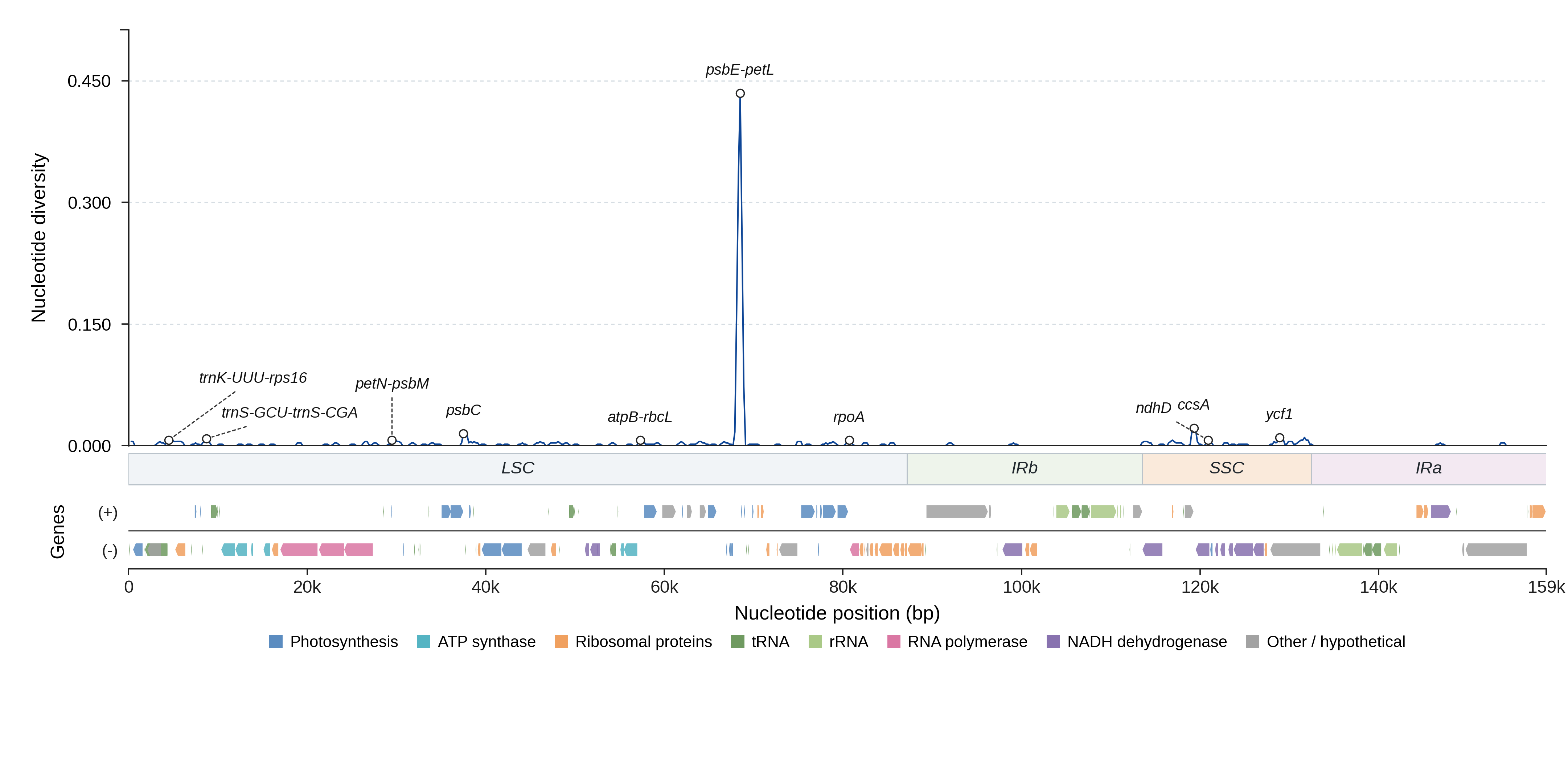 Sliding-window nucleotide diversity