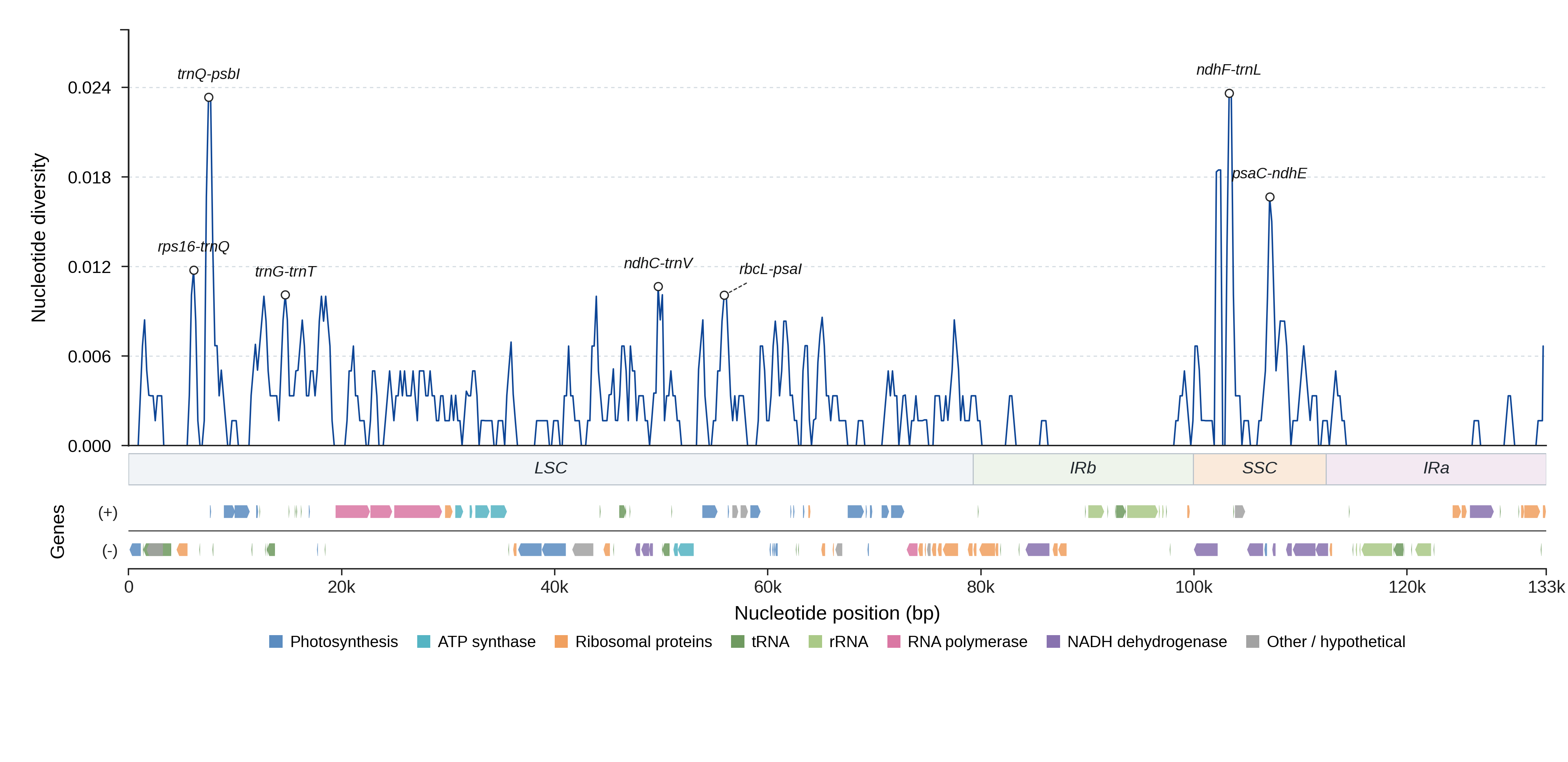 Sliding-window nucleotide diversity