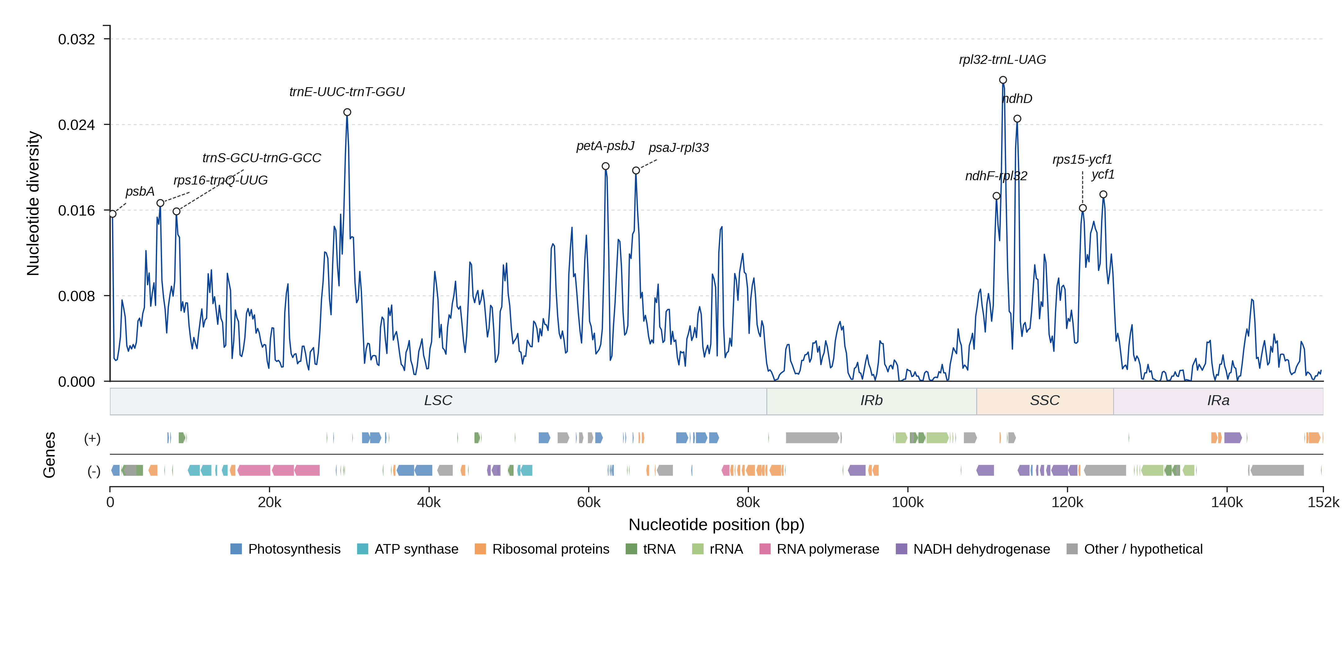Sliding-window nucleotide diversity