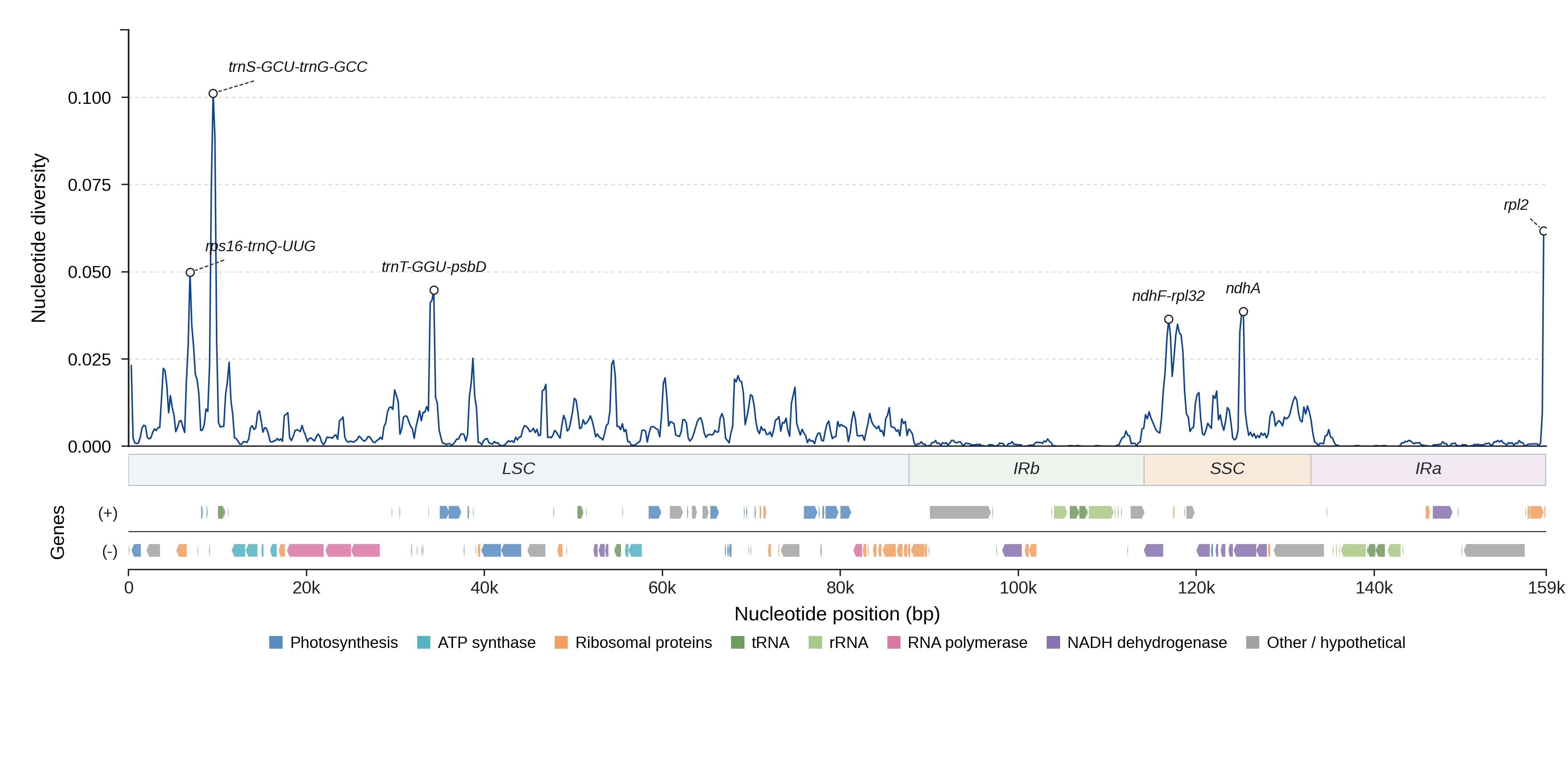Sliding-window nucleotide diversity