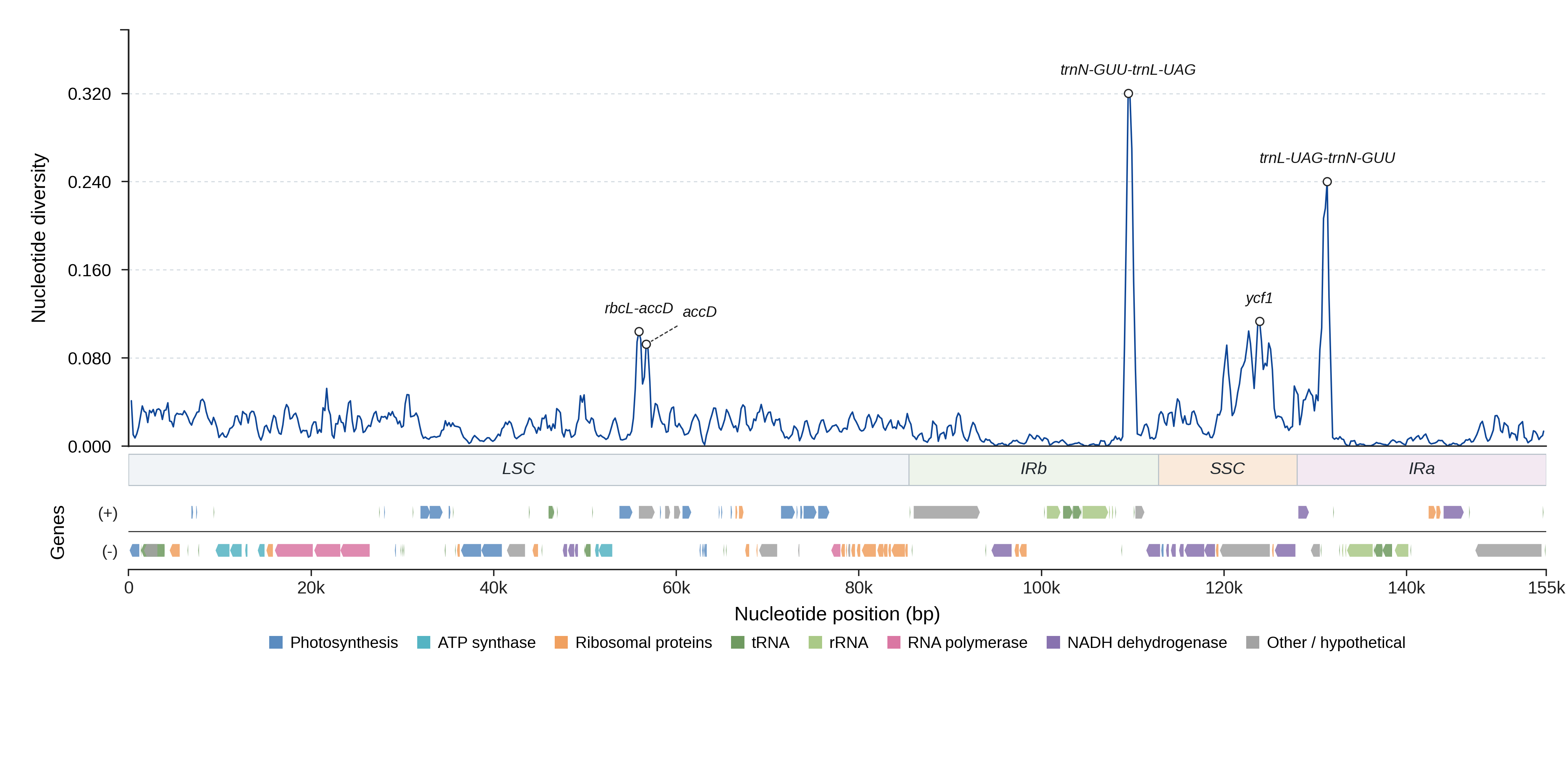 Sliding-window nucleotide diversity