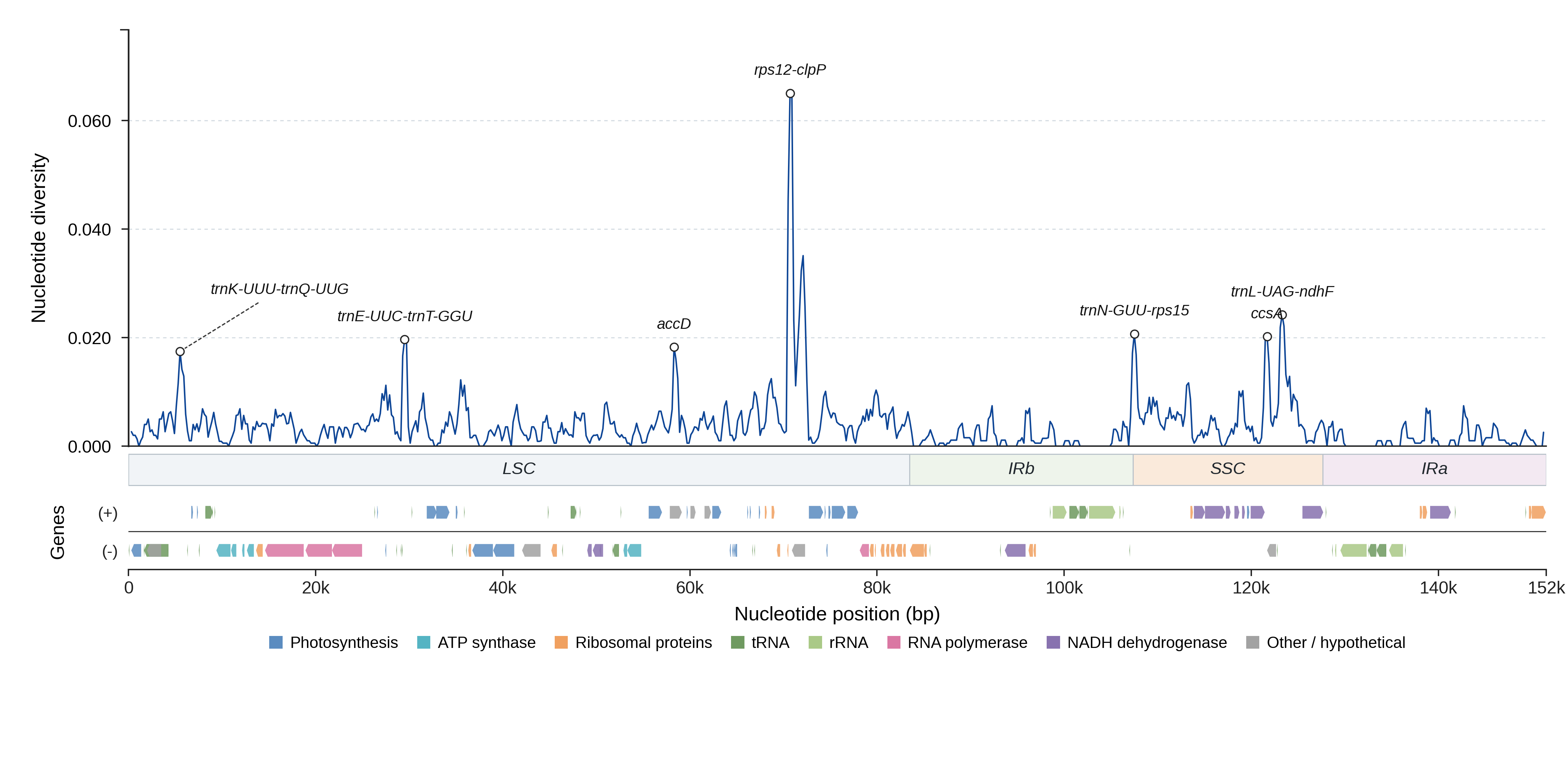 Sliding-window nucleotide diversity
