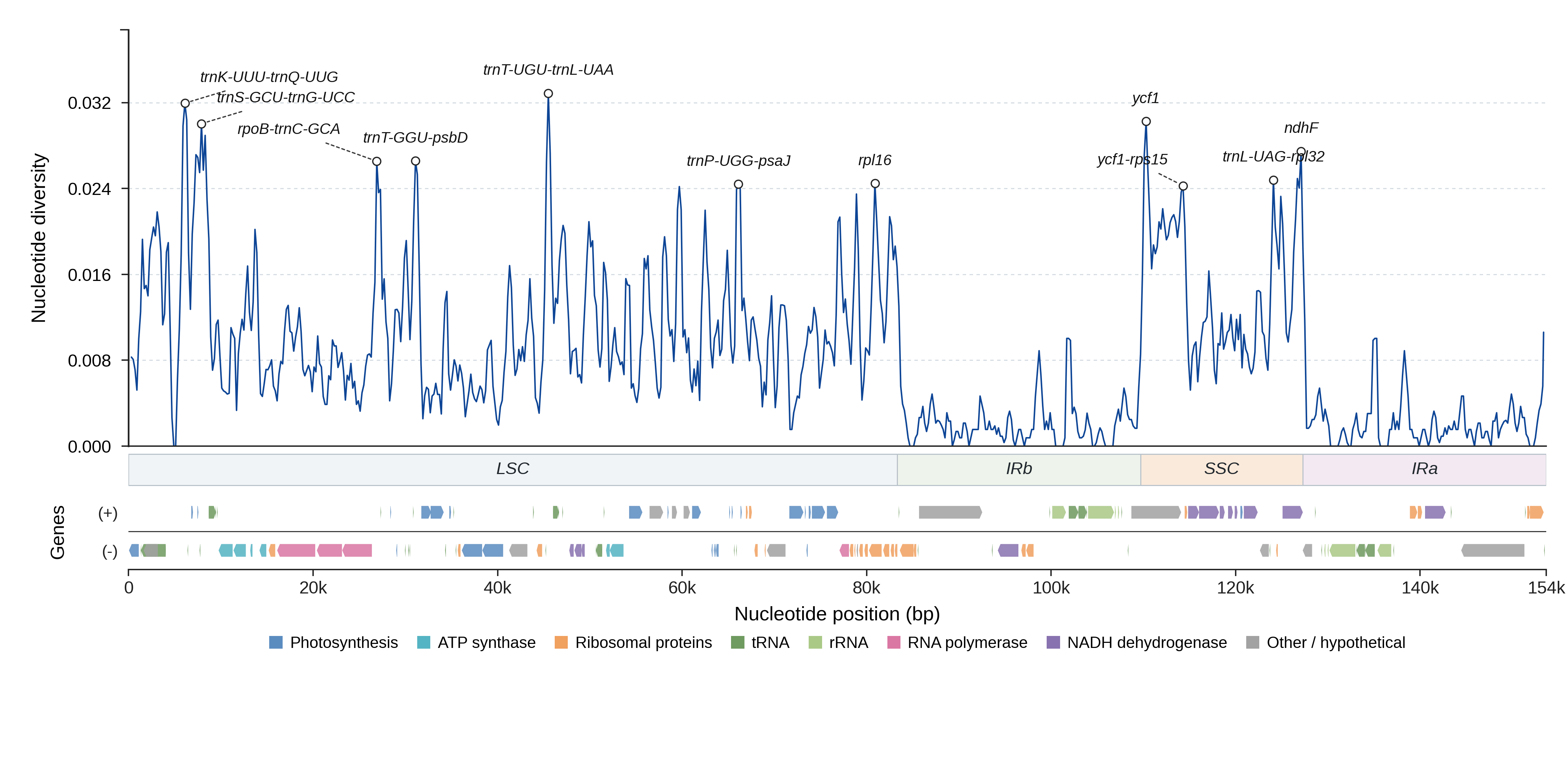 Sliding-window nucleotide diversity
