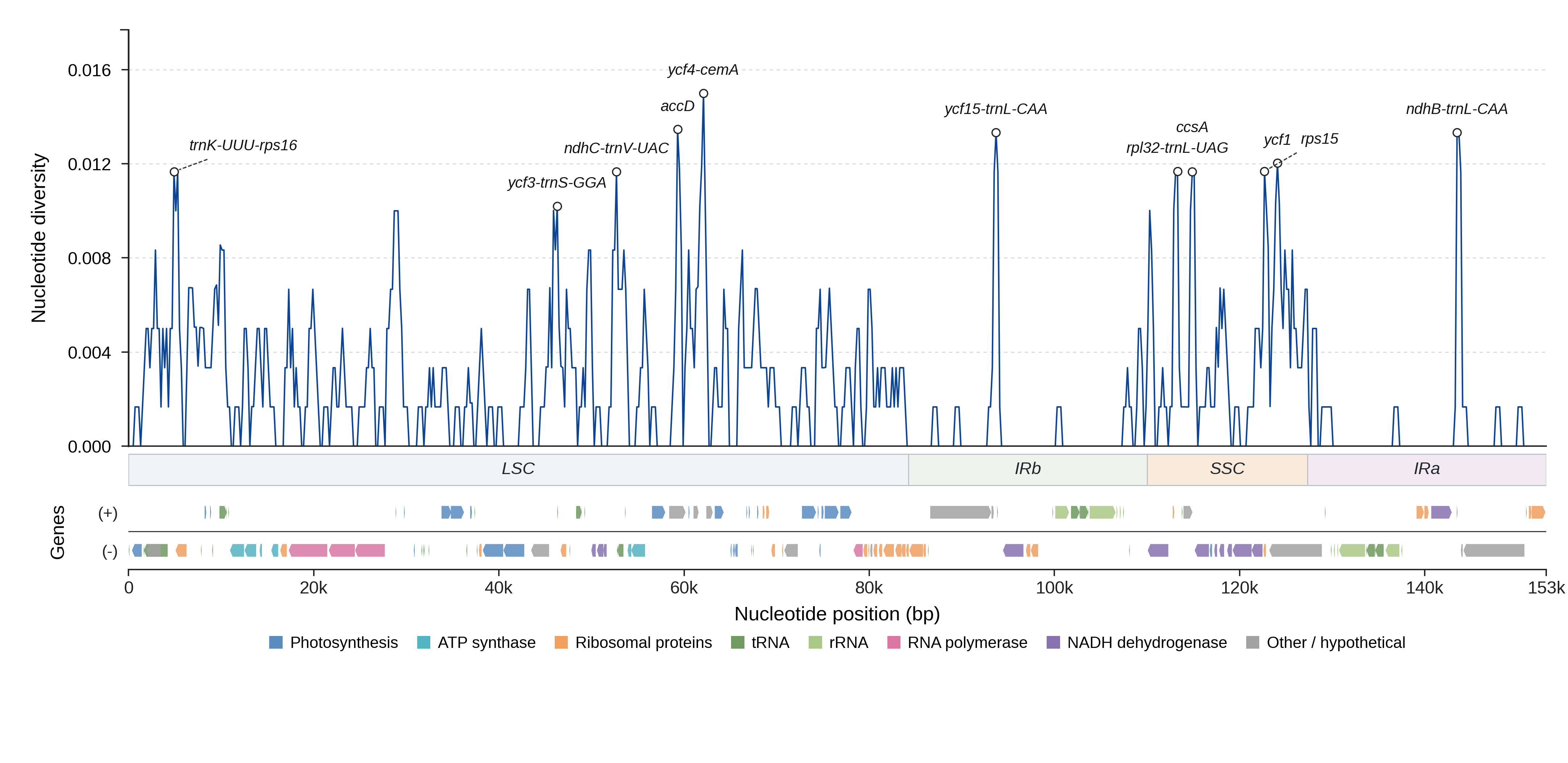 Sliding-window nucleotide diversity