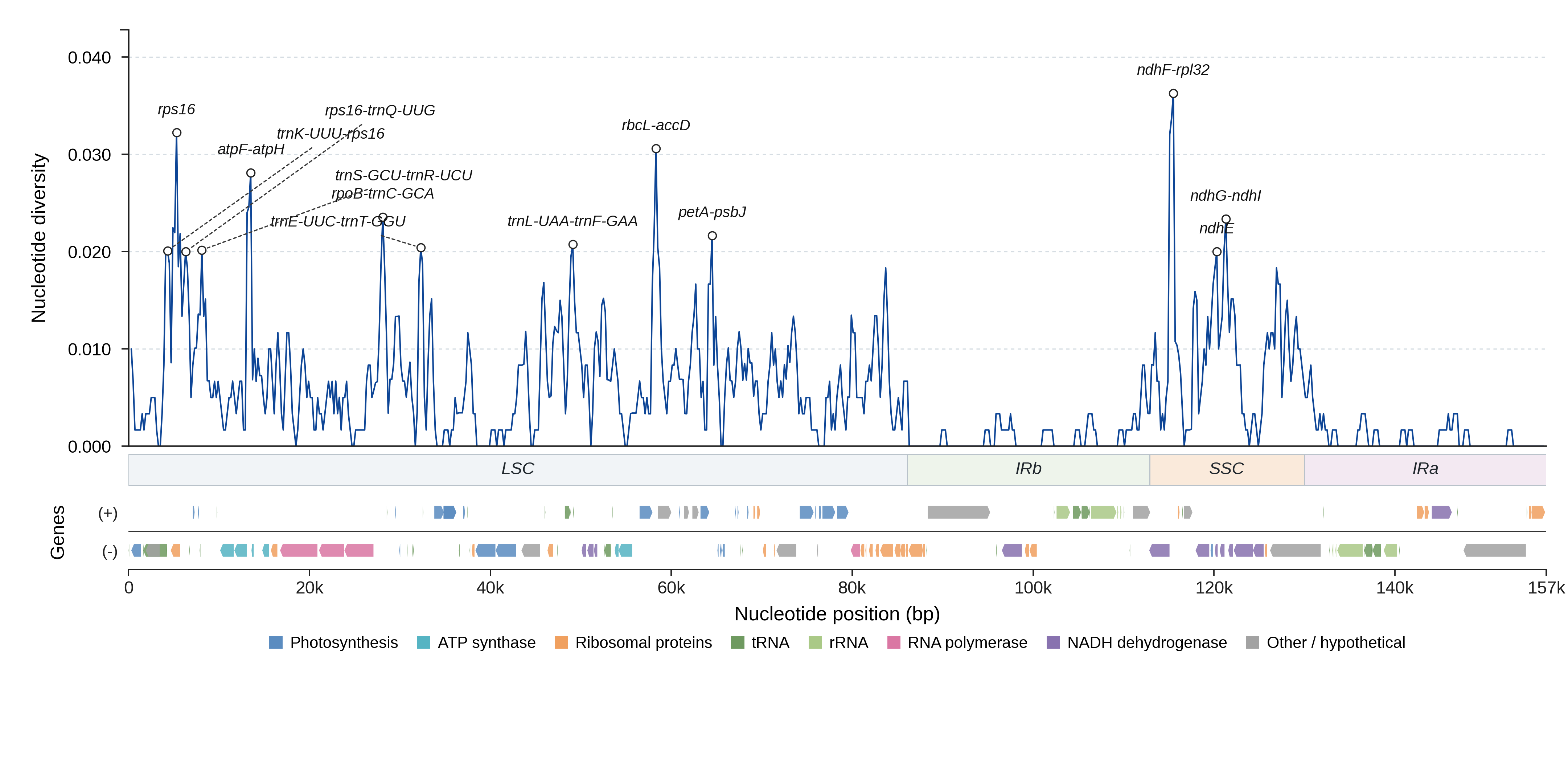 Sliding-window nucleotide diversity