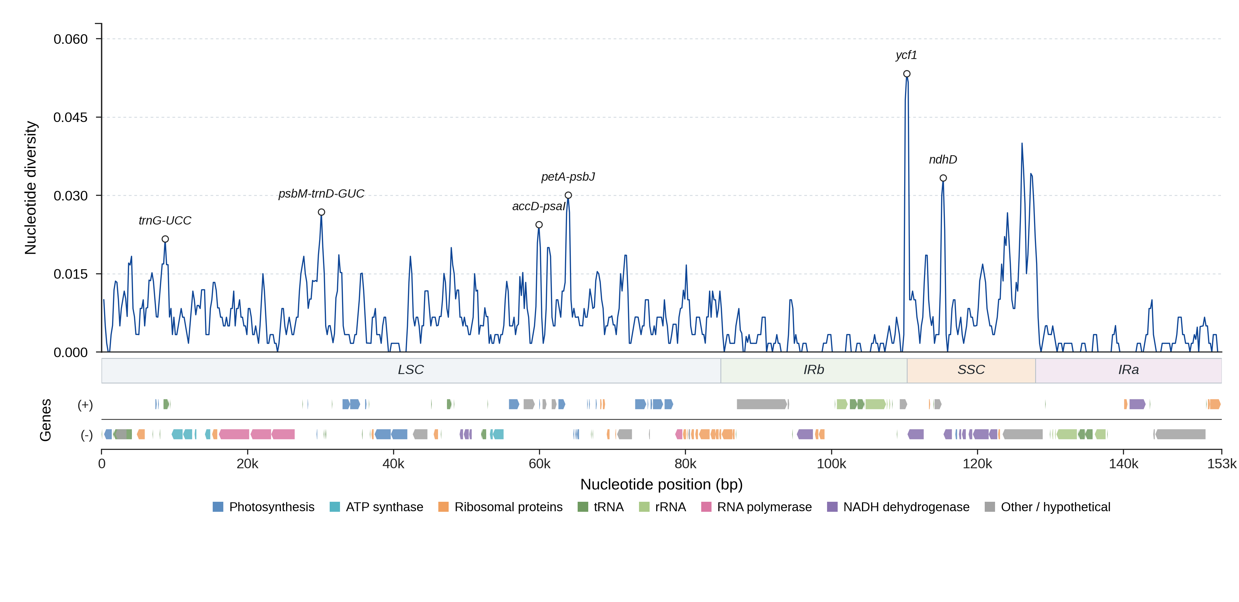 Sliding-window nucleotide diversity