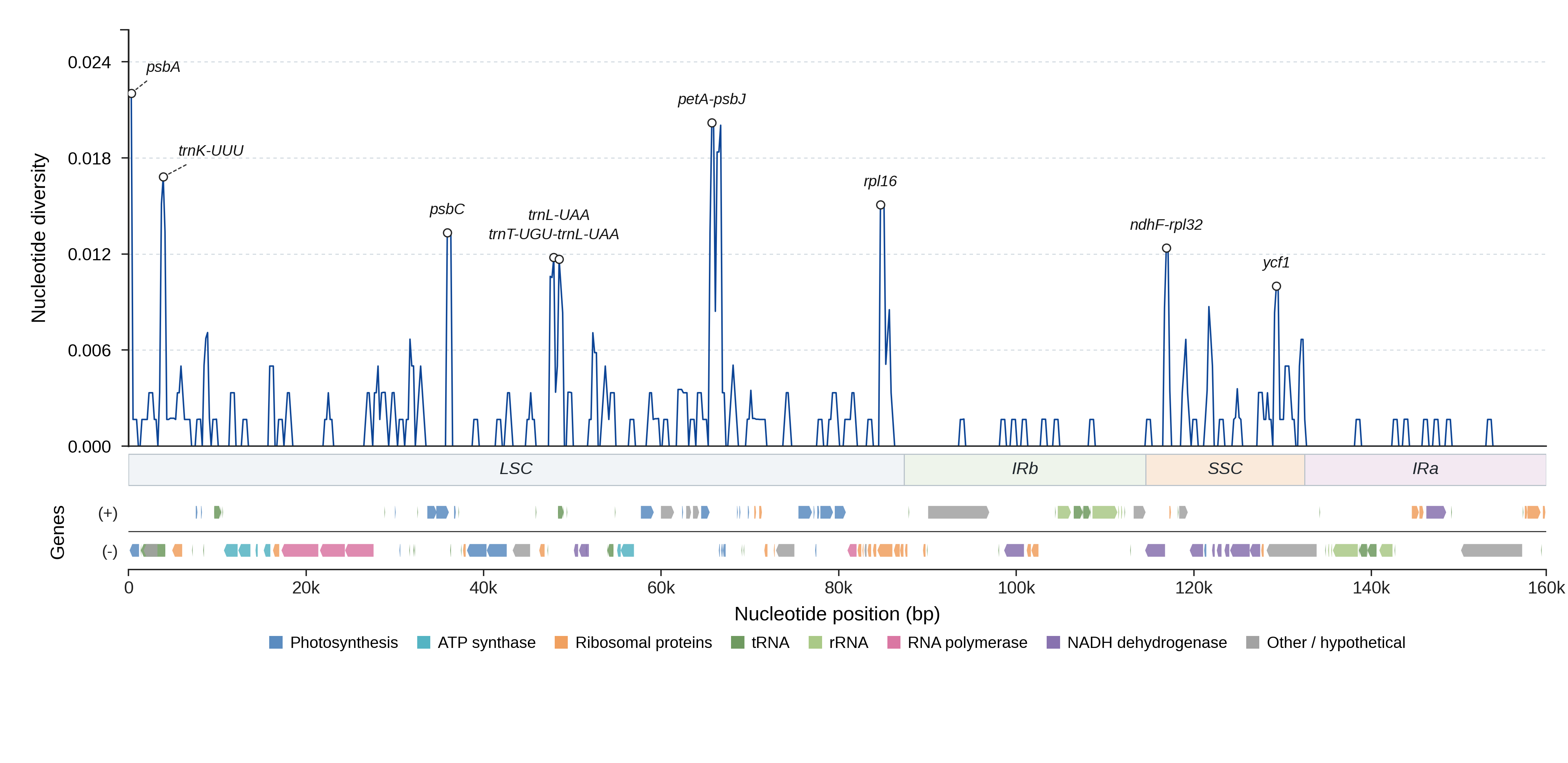 Sliding-window nucleotide diversity