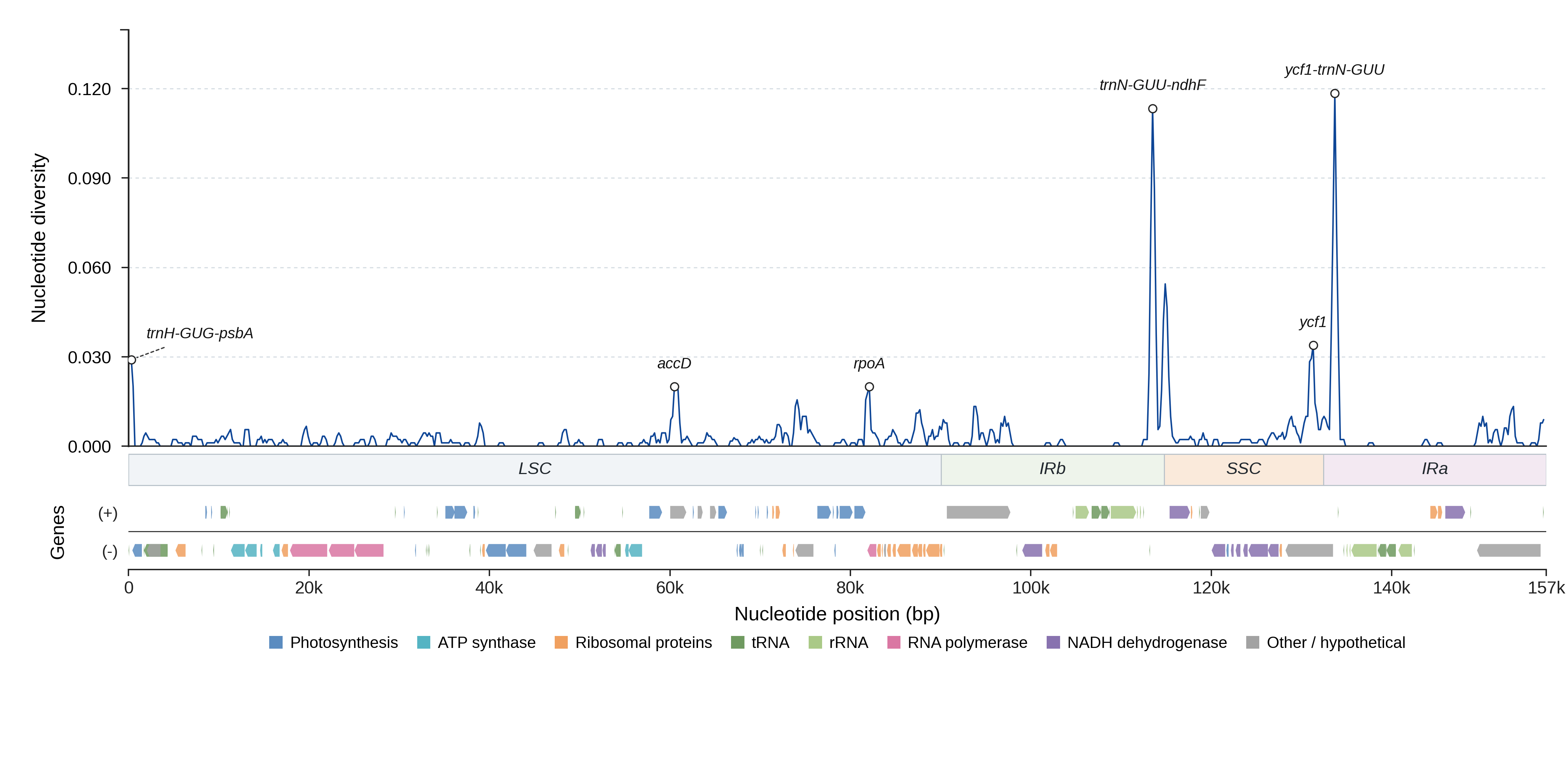 Sliding-window nucleotide diversity
