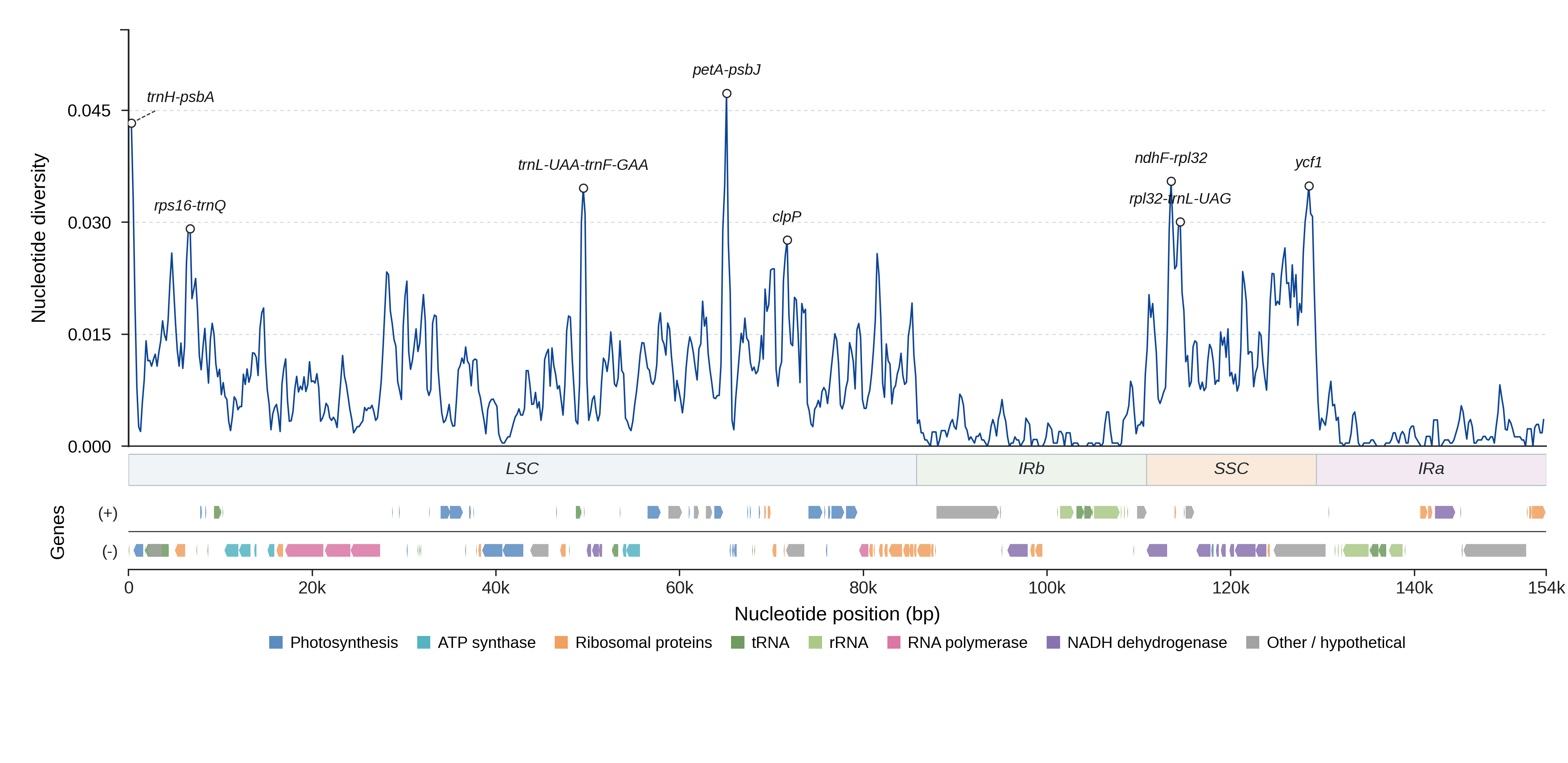 Sliding-window nucleotide diversity