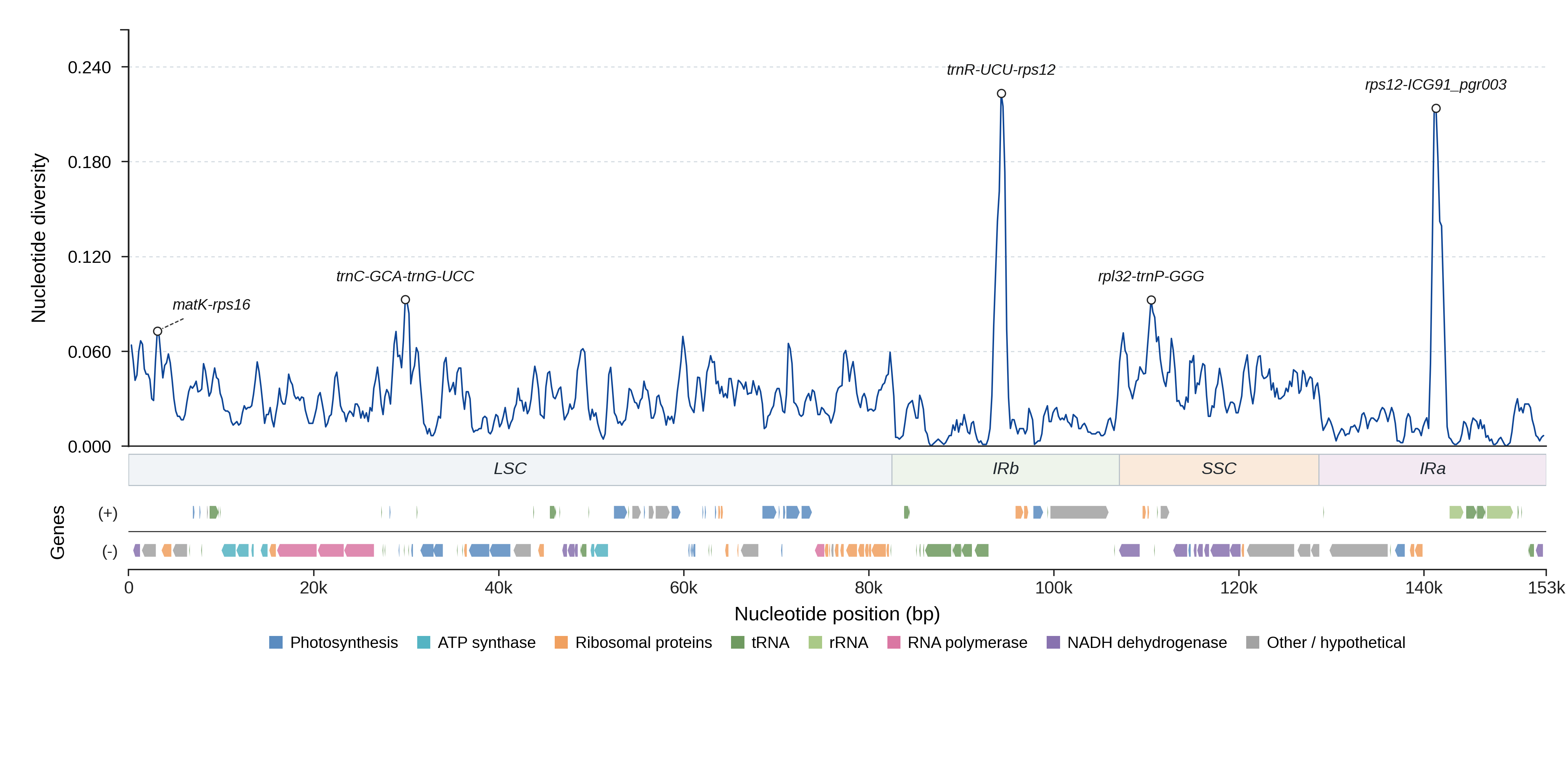Sliding-window nucleotide diversity