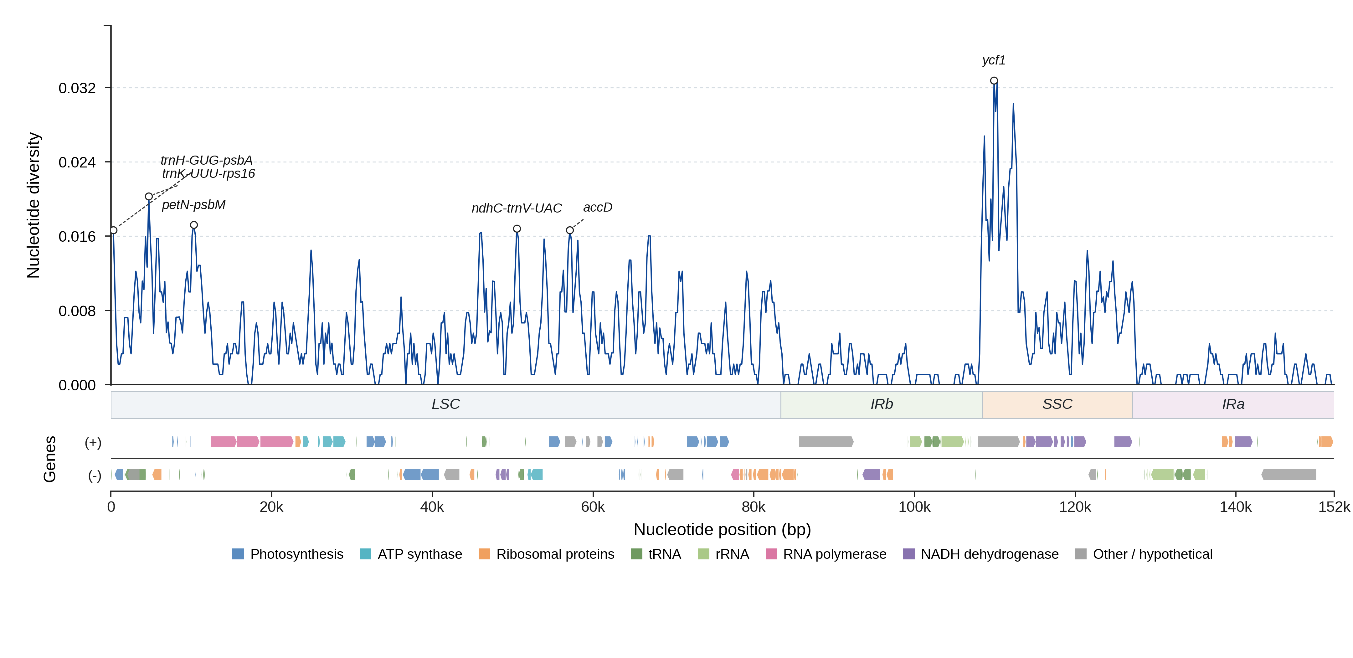 Sliding-window nucleotide diversity