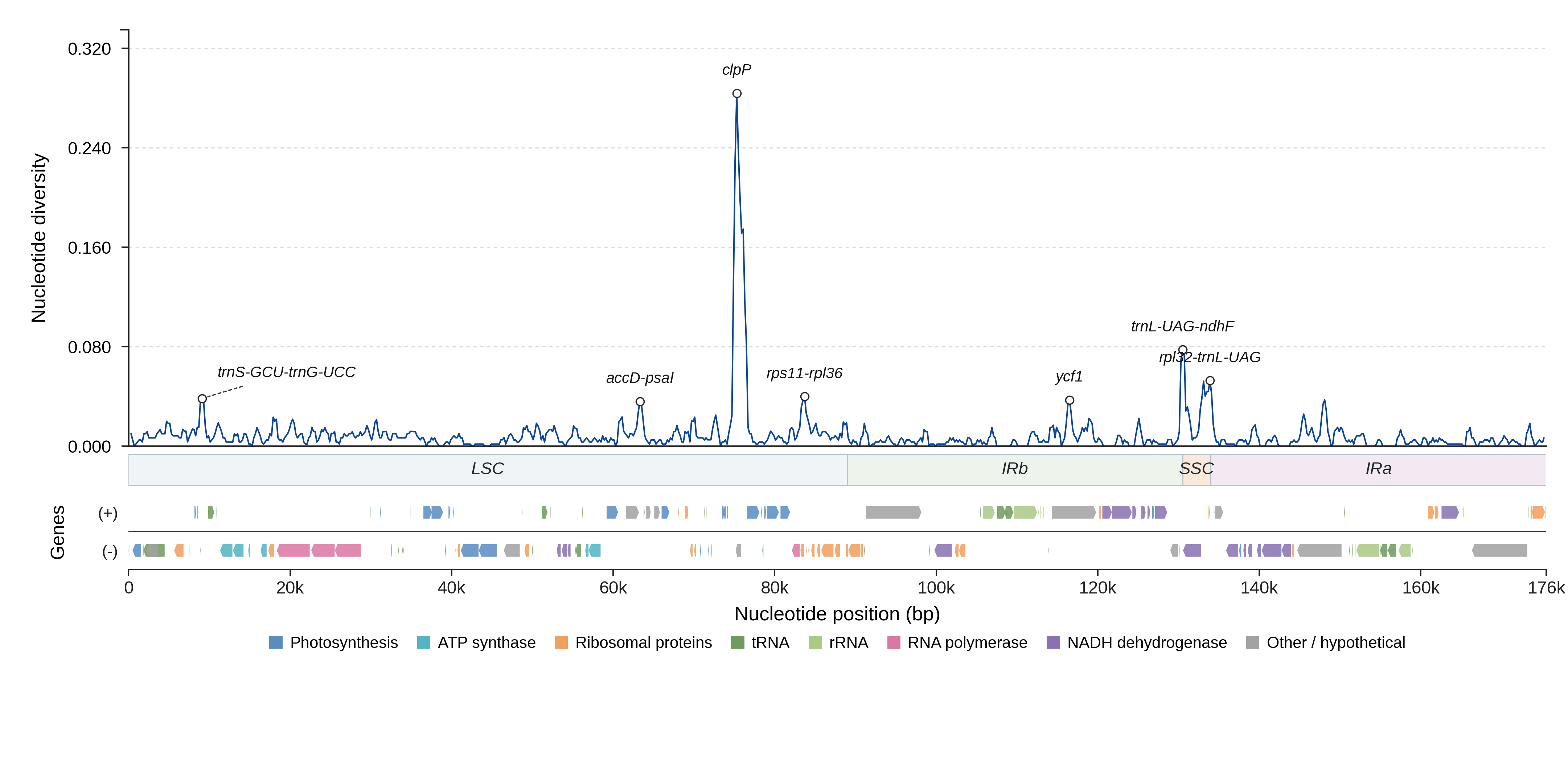 Sliding-window nucleotide diversity