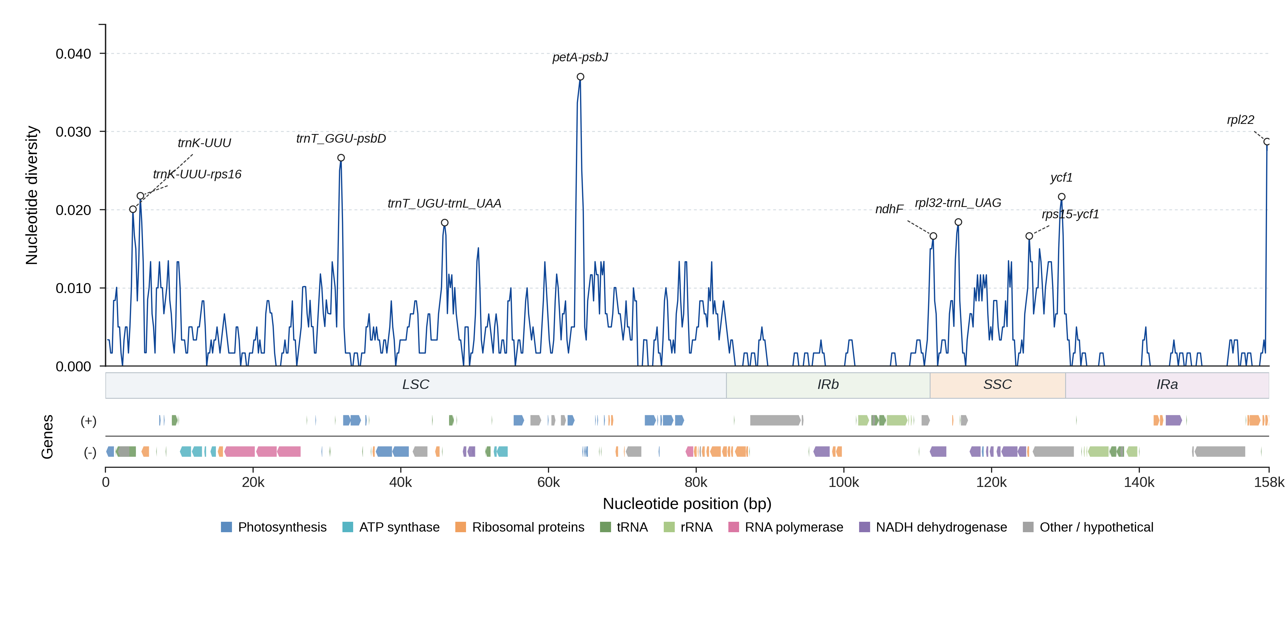 Sliding-window nucleotide diversity