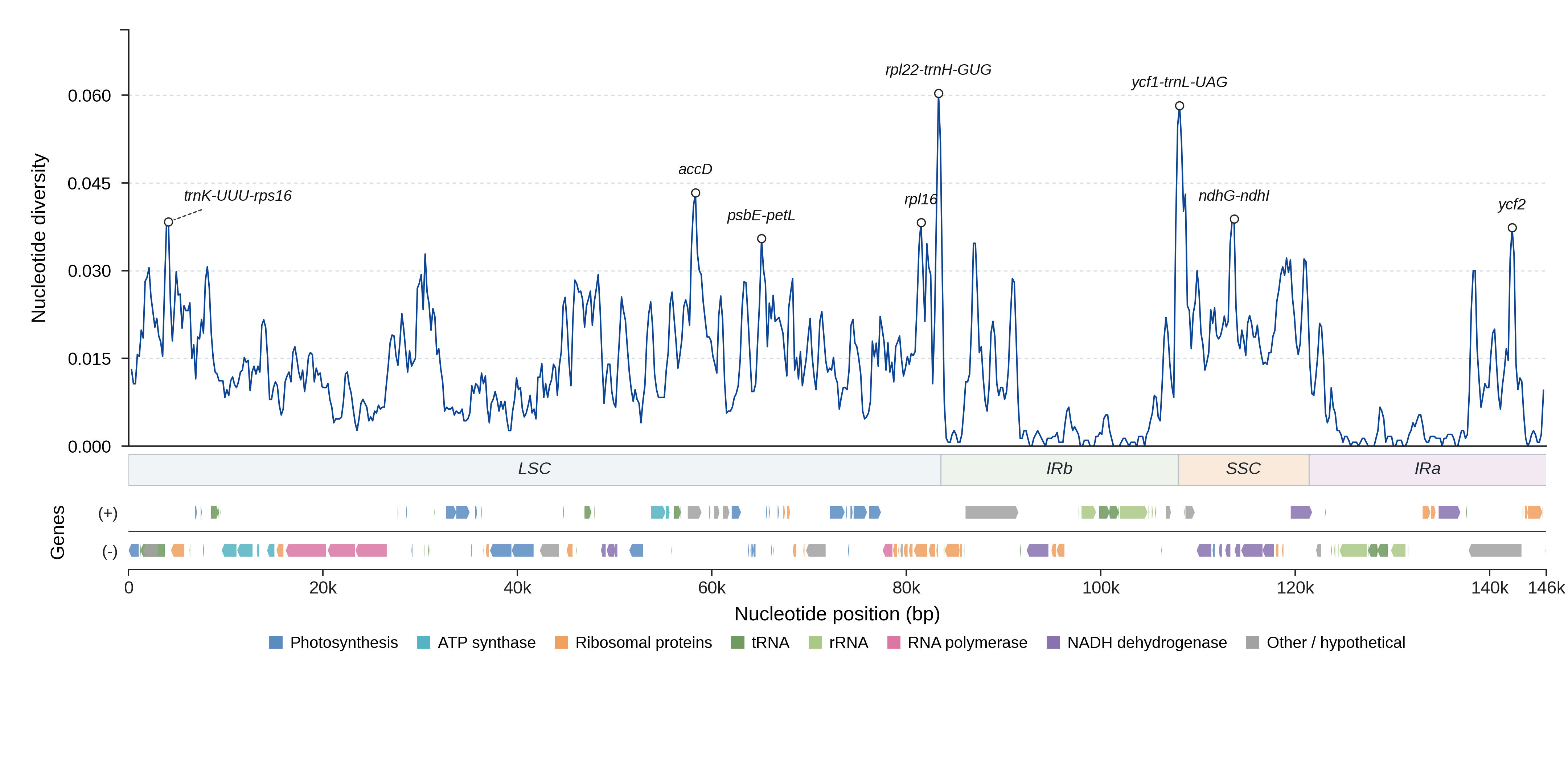 Sliding-window nucleotide diversity